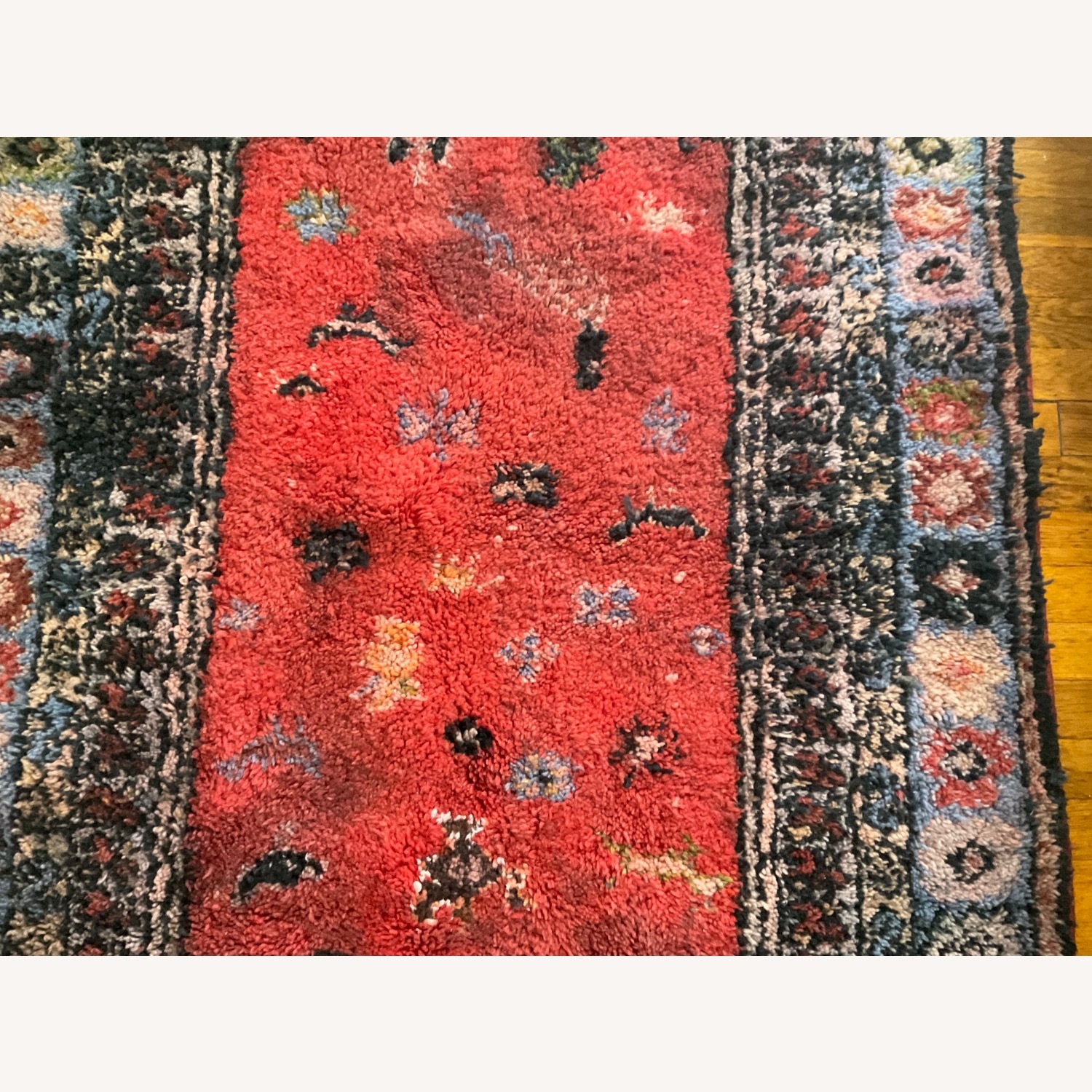 Vintage Moroccan Handmade Wool carpet - image-4