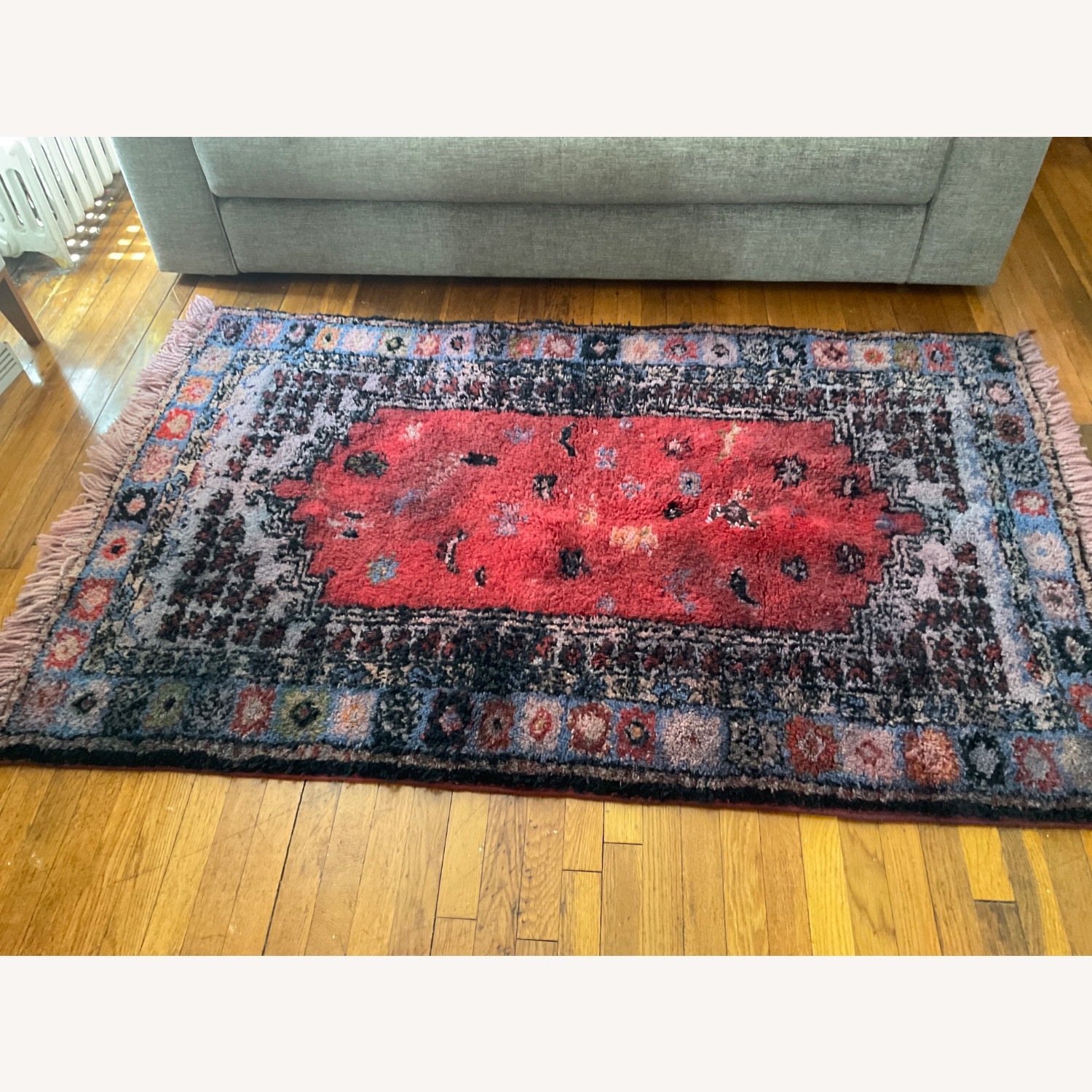Vintage Moroccan Handmade Wool carpet - image-2