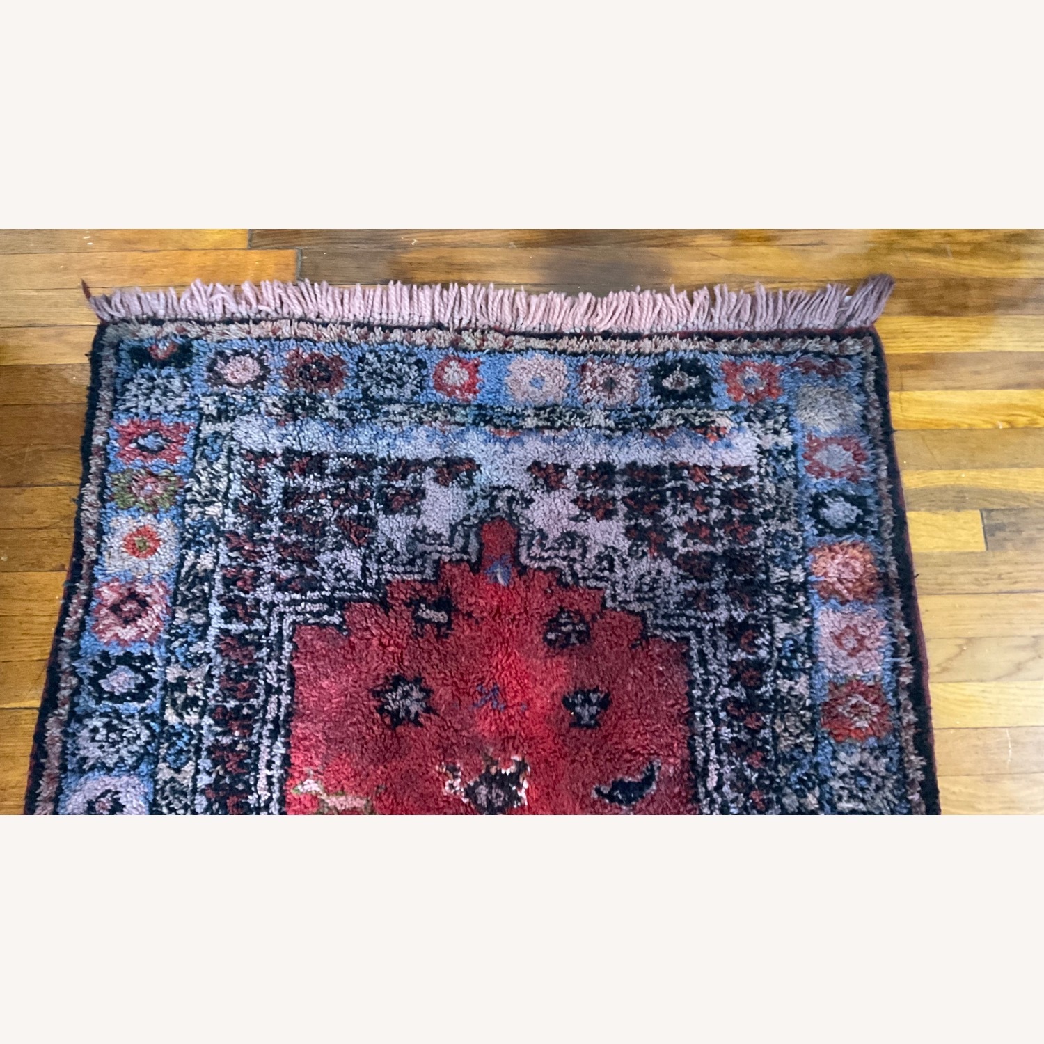 Vintage Moroccan Handmade Wool carpet - image-7