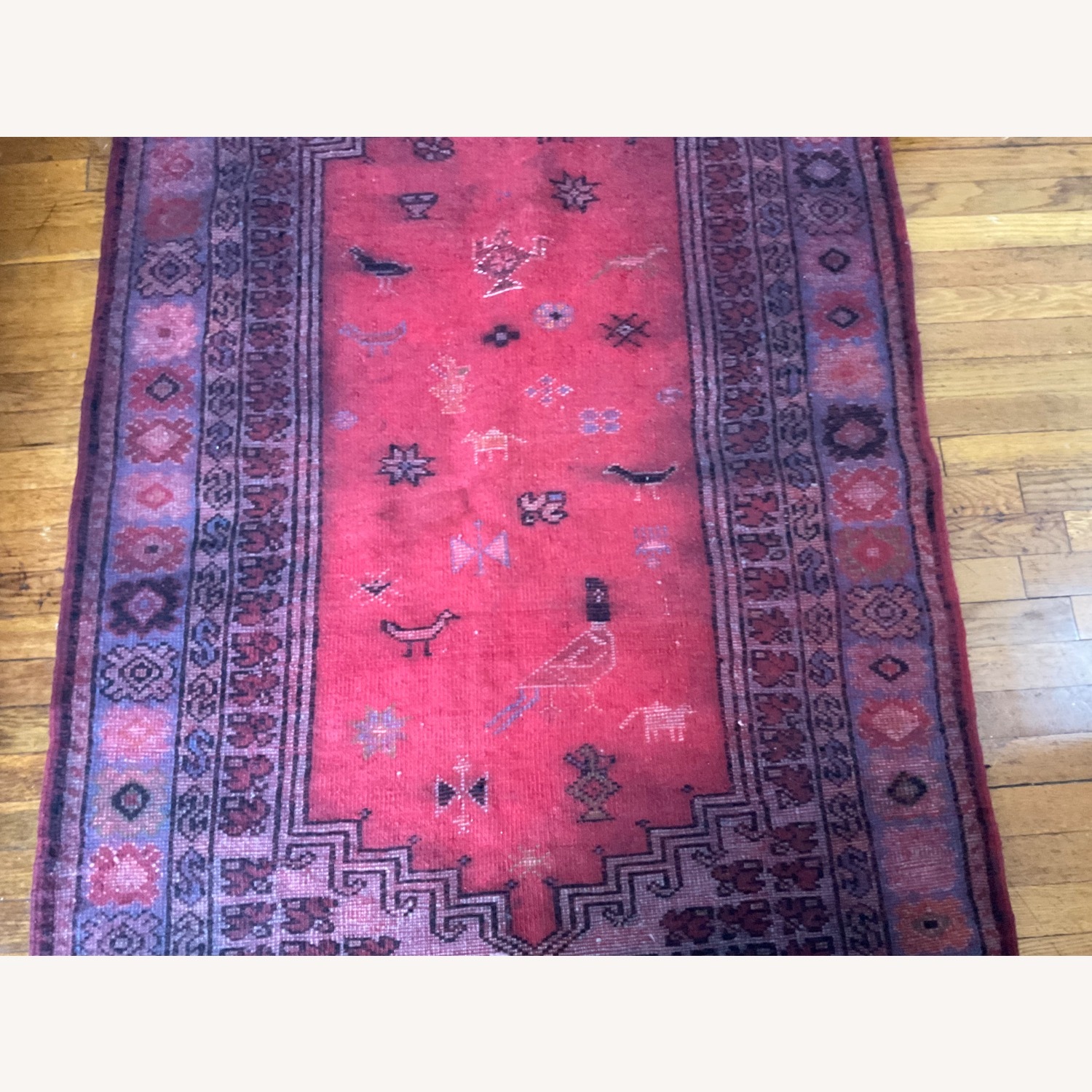 Vintage Moroccan Handmade Wool carpet - image-19