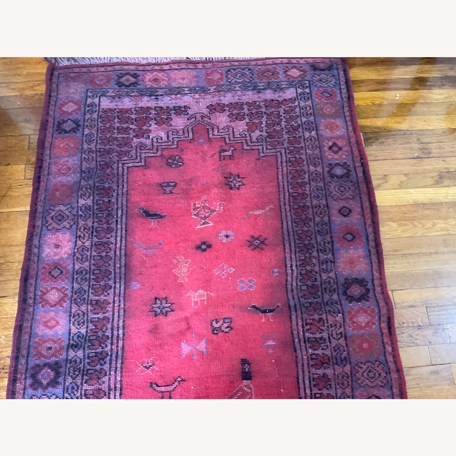 Vintage Moroccan Handmade Wool carpet - image-18