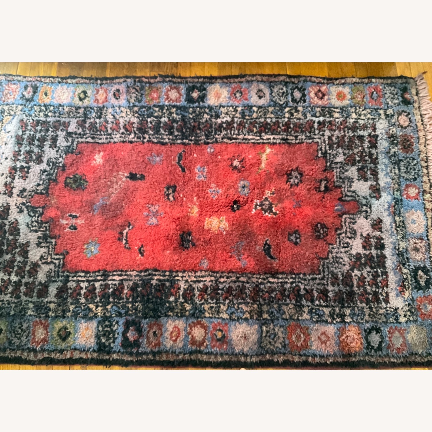 Vintage Moroccan Handmade Wool carpet - image-6