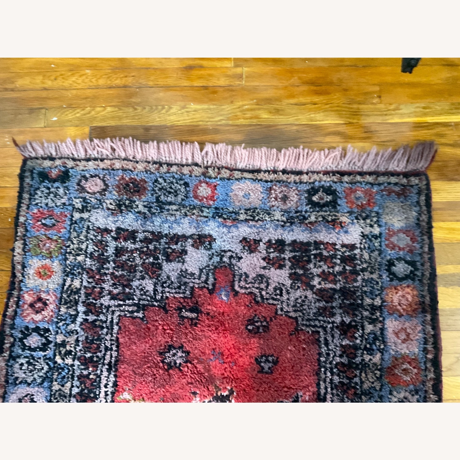 Vintage Moroccan Handmade Wool carpet - image-14