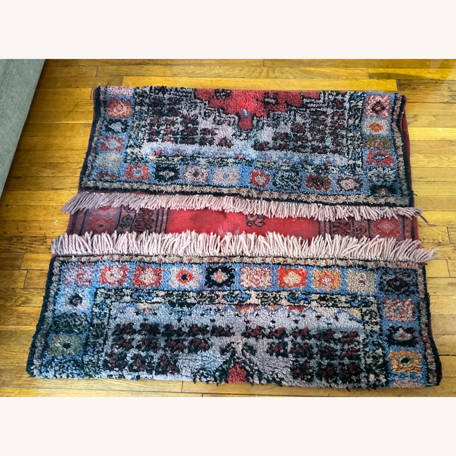 Vintage Moroccan Handmade Wool carpet - image-1