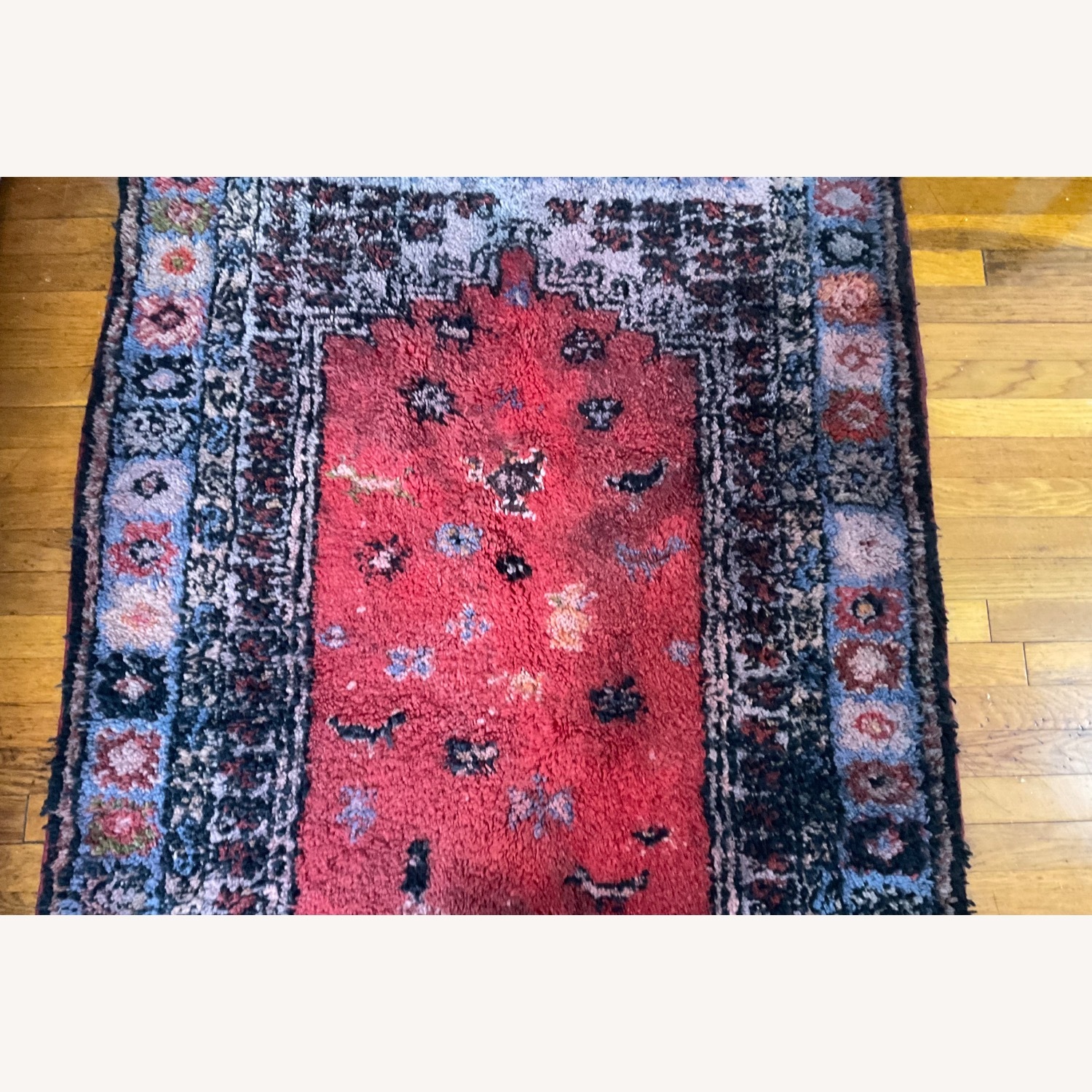 Vintage Moroccan Handmade Wool carpet - image-8
