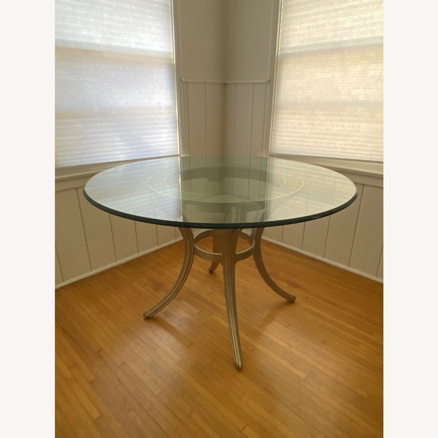 Ethan Allen Boscobel Glass and Metal Dining Table - image-1