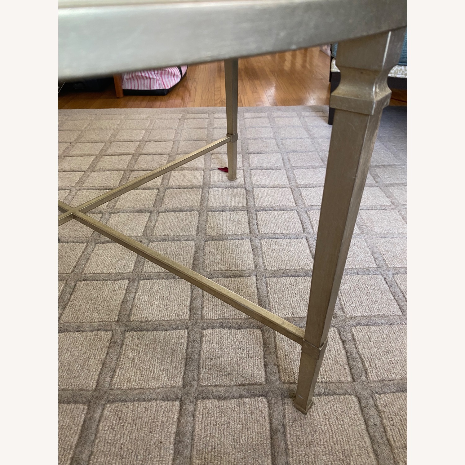 Glass and Metal Coffee Table - image-2