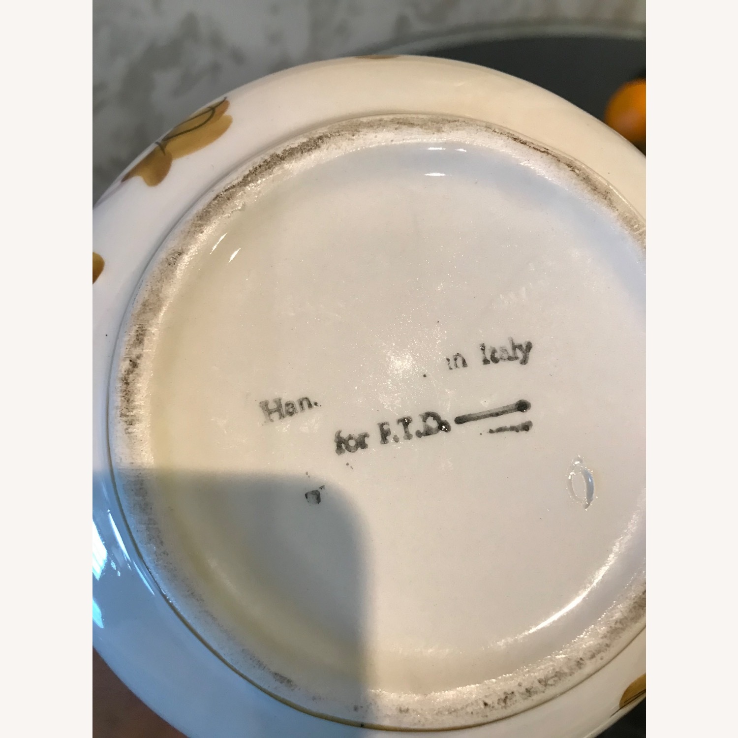 Vintage ltalian Ceramic Hand Painted Basket - image-9