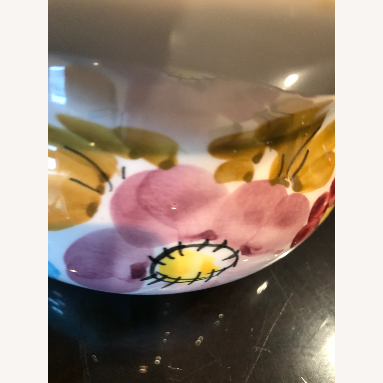 Vintage ltalian Ceramic Hand Painted Basket - image-14