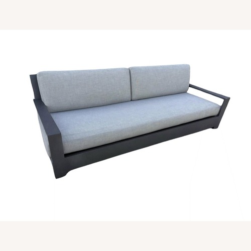 Used Restoration Hardware Belvedere Aluminum Luxe Sofa  for sale on AptDeco