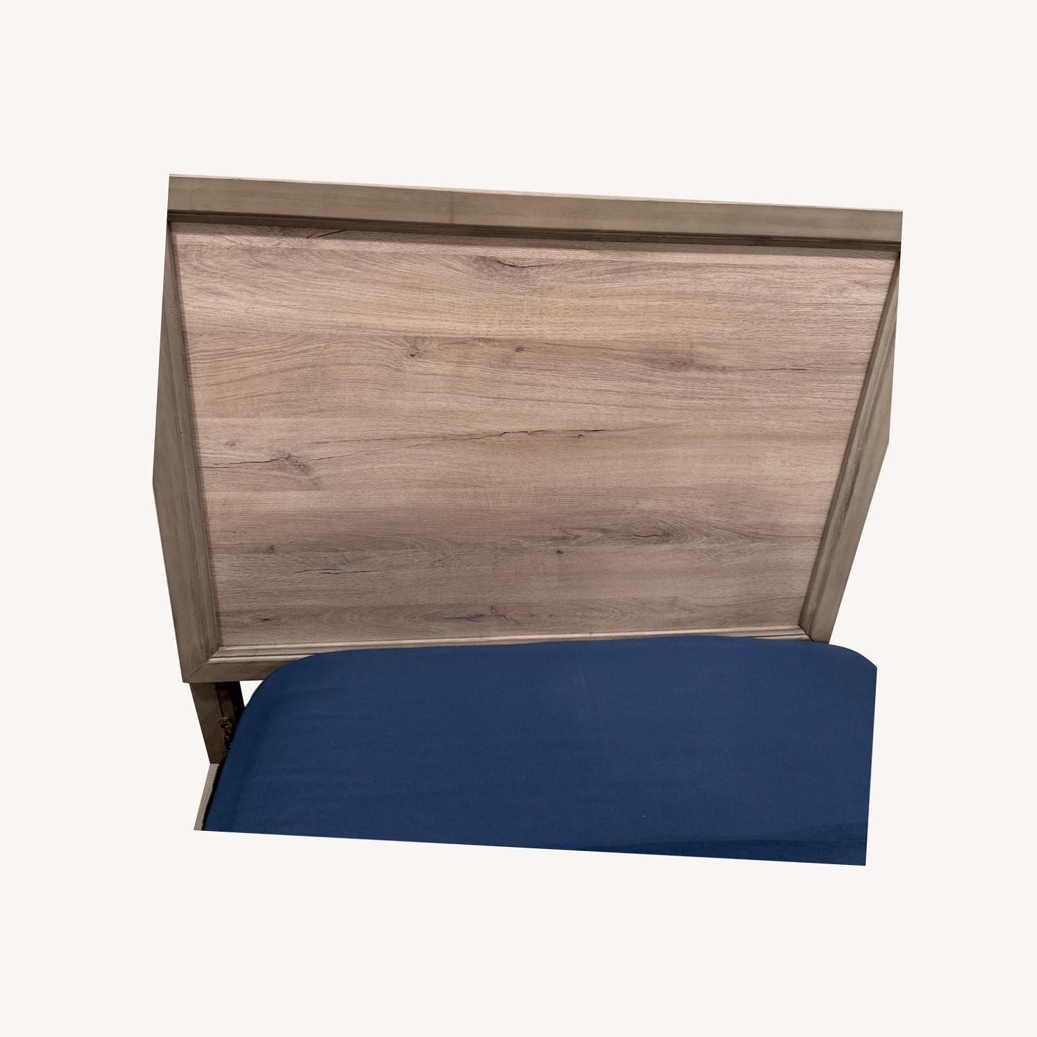 Light Grey Twin Headboard and Frame - image-0