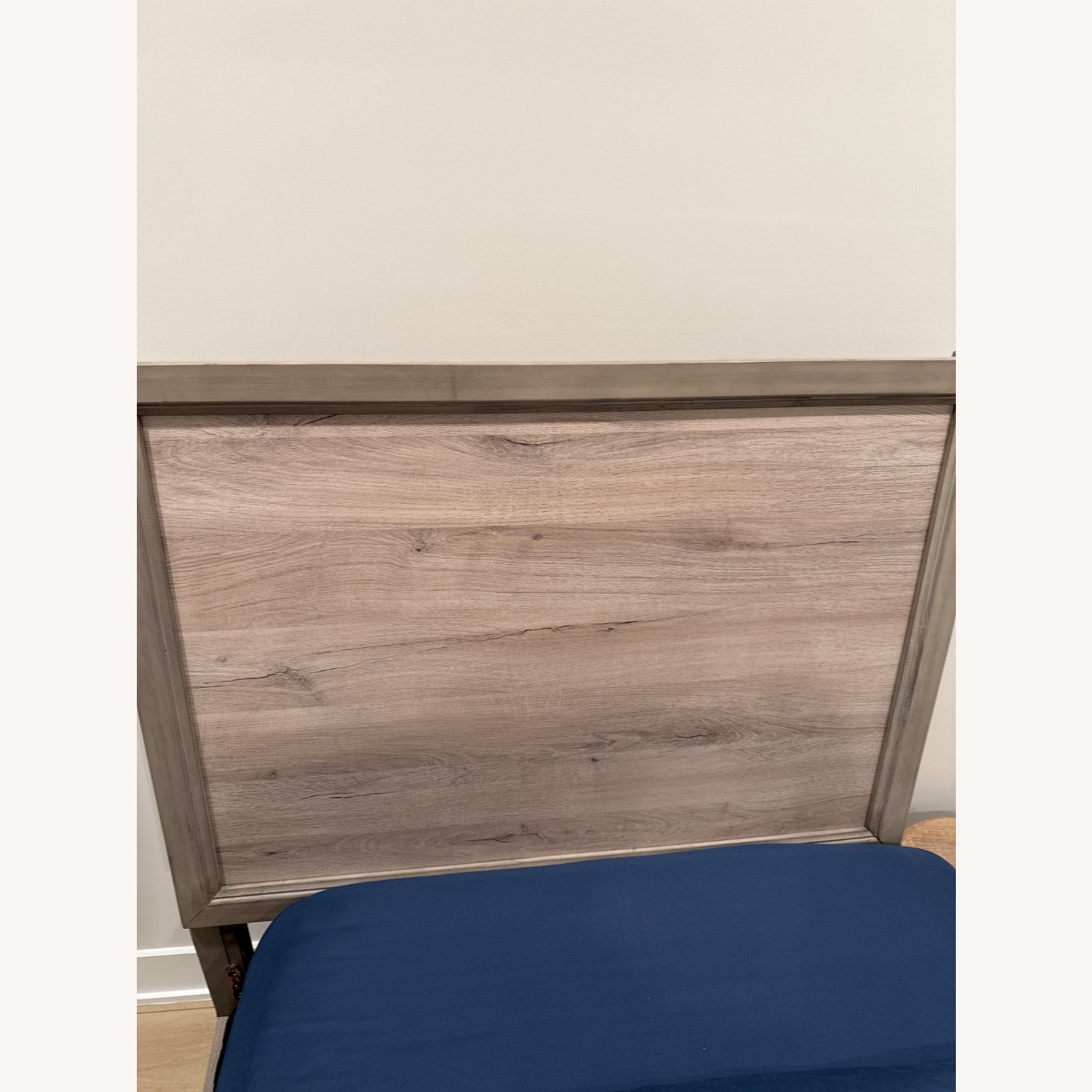 Light Grey Twin Headboard and Frame - image-1