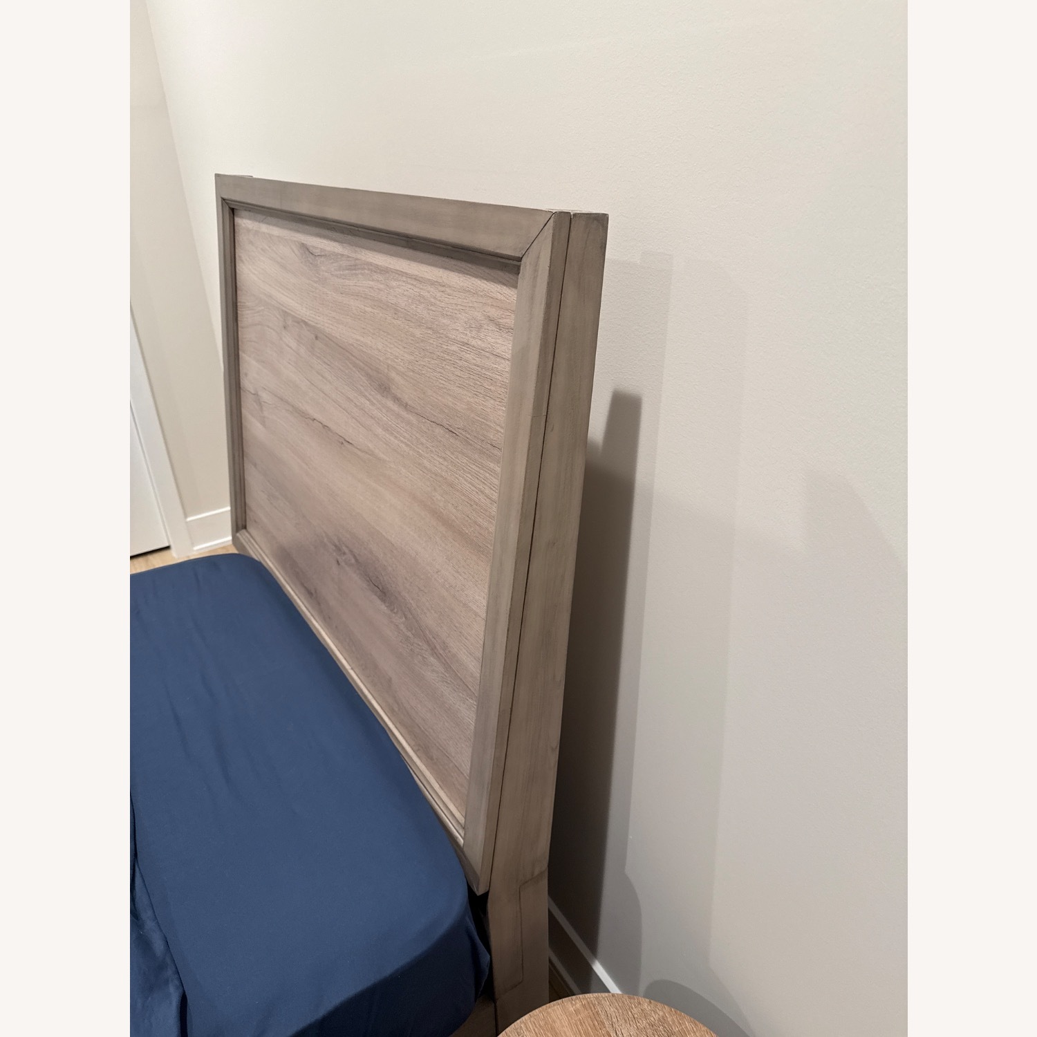 Light Grey Twin Headboard and Frame - image-3