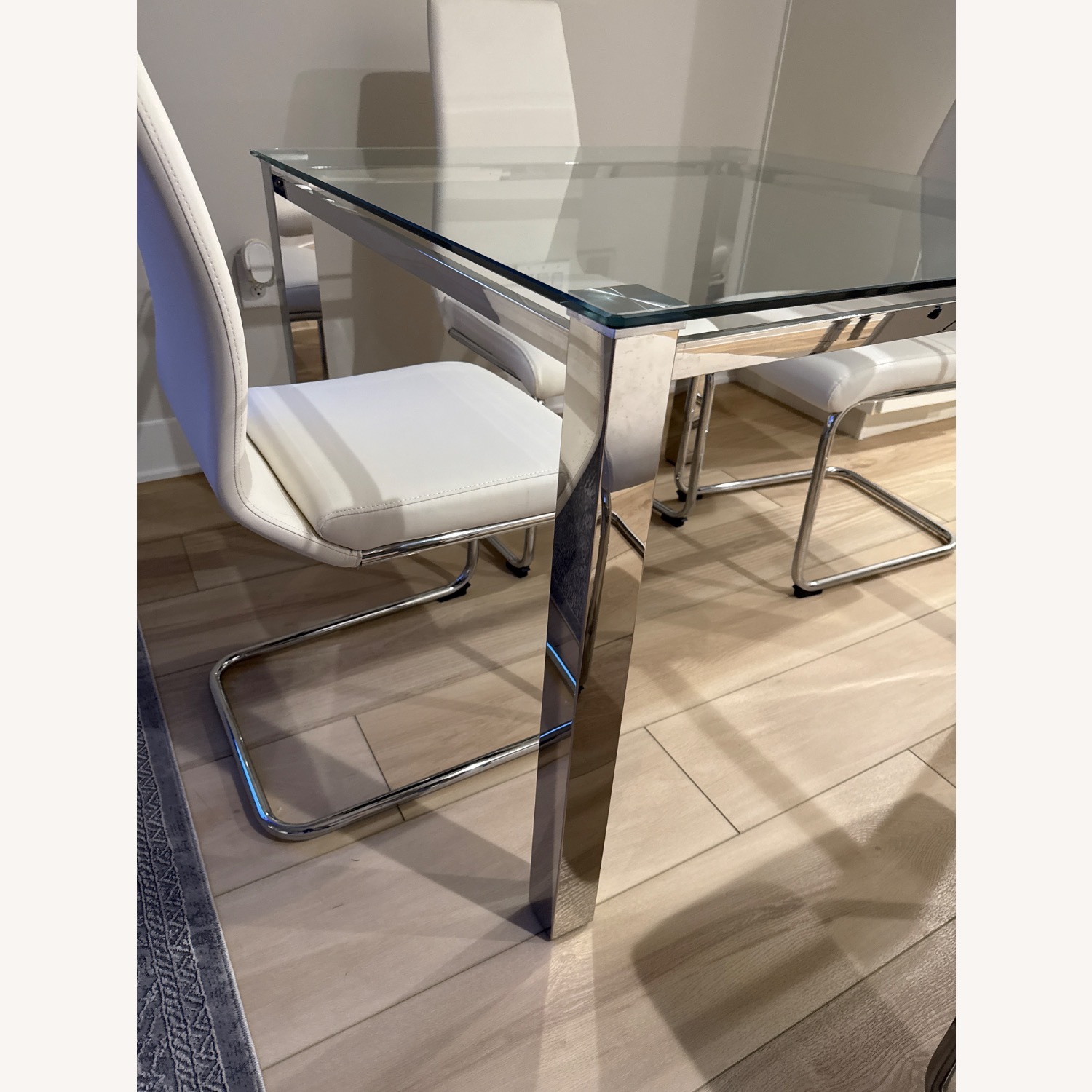 Glass Dining Table with 4 Chairs - image-3