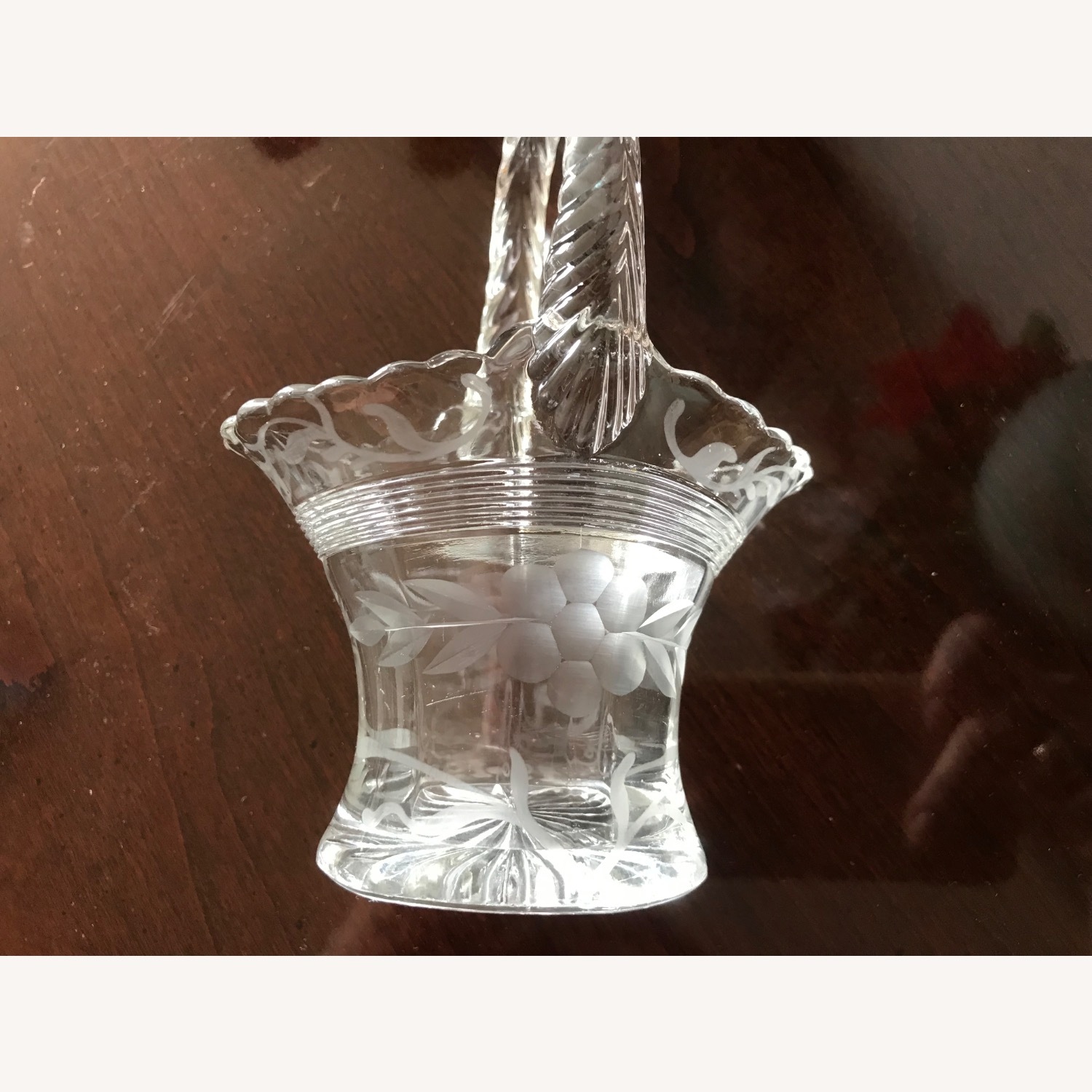Antique 1930s Duncan & Miller Glass Brides Basket - image-19