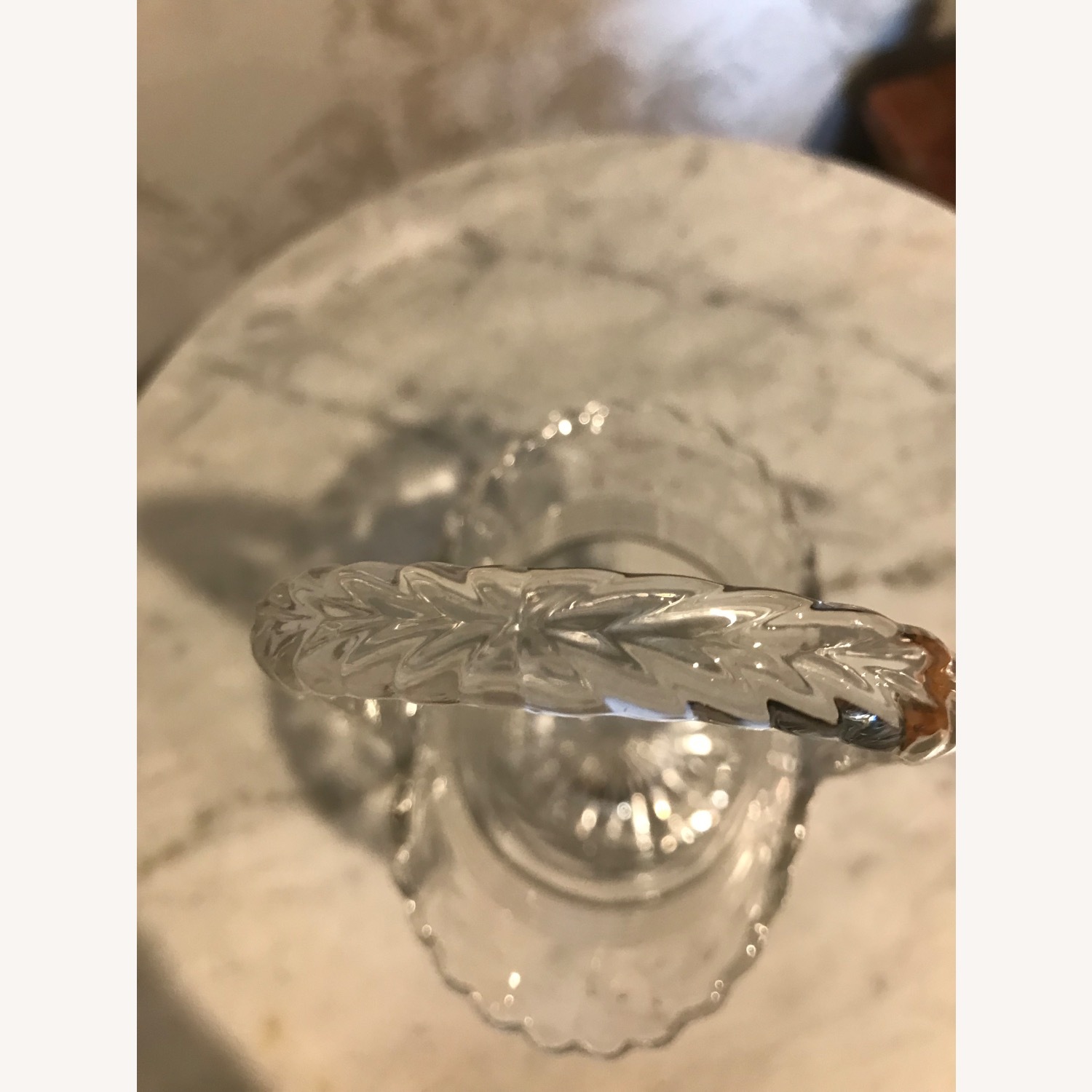 Antique 1930s Duncan & Miller Glass Brides Basket - image-7