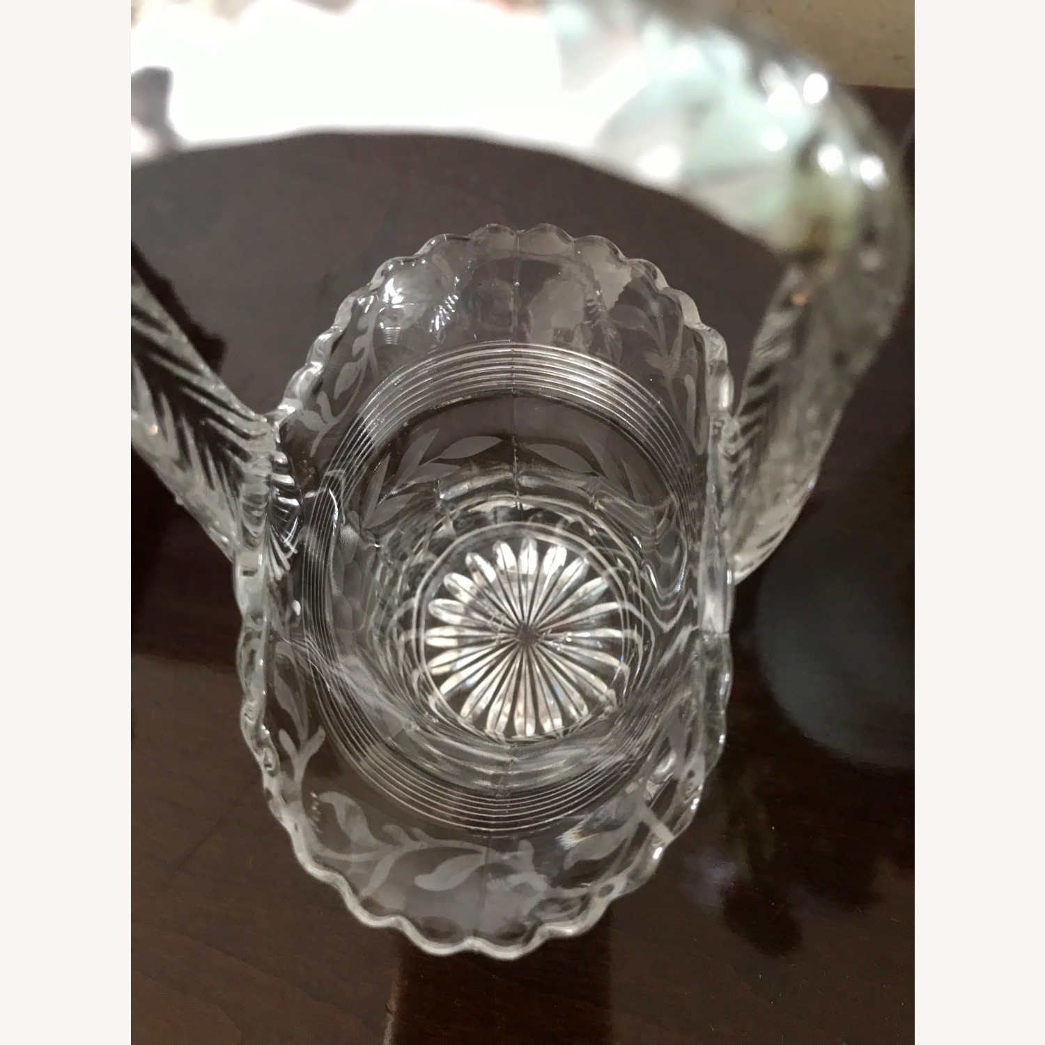Antique 1930s Duncan & Miller Glass Brides Basket - image-9