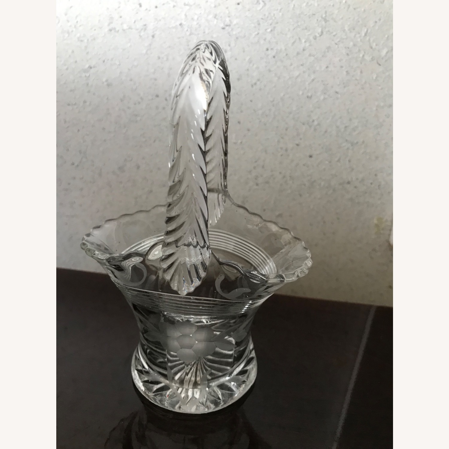 Antique 1930s Duncan & Miller Glass Brides Basket - image-16