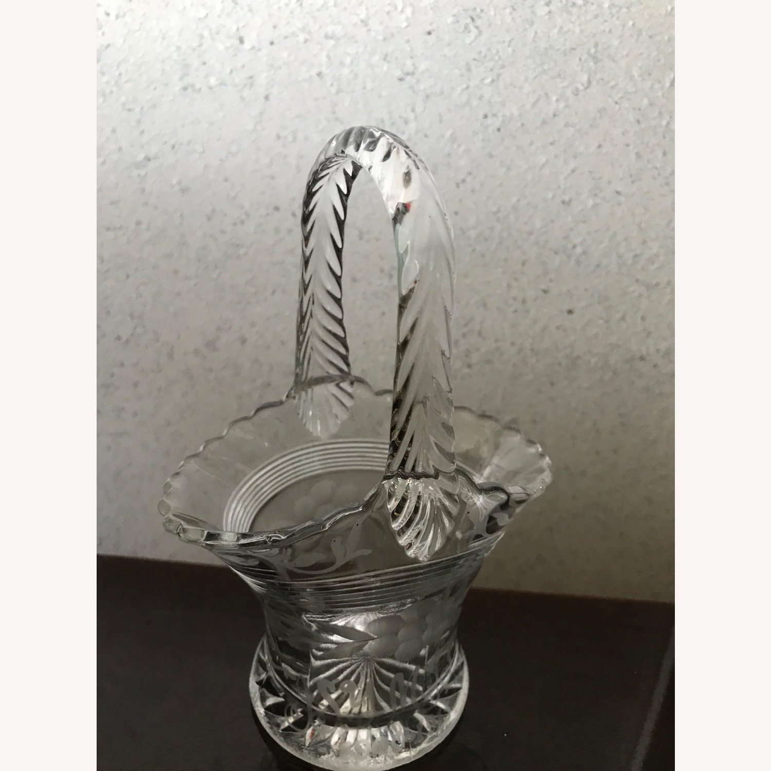 Antique 1930s Duncan & Miller Glass Brides Basket - image-18