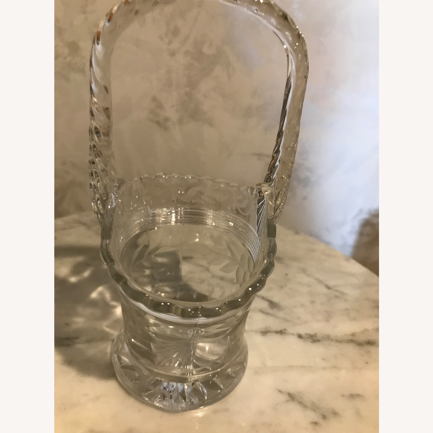 Antique 1930s Duncan & Miller Glass Brides Basket - image-5