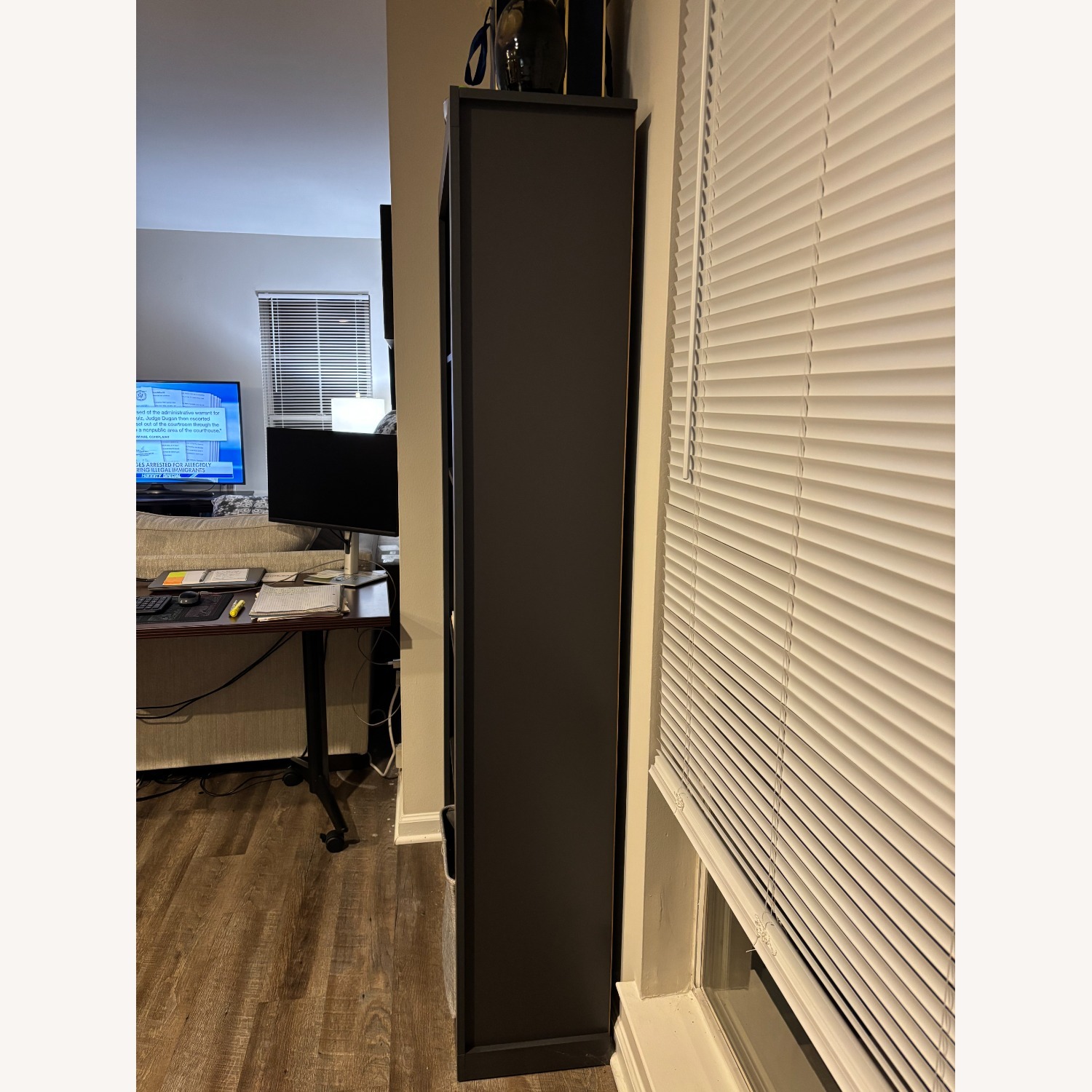 Edenbrook 5-Shelf Charcoal Wood Bookshelf - image-3