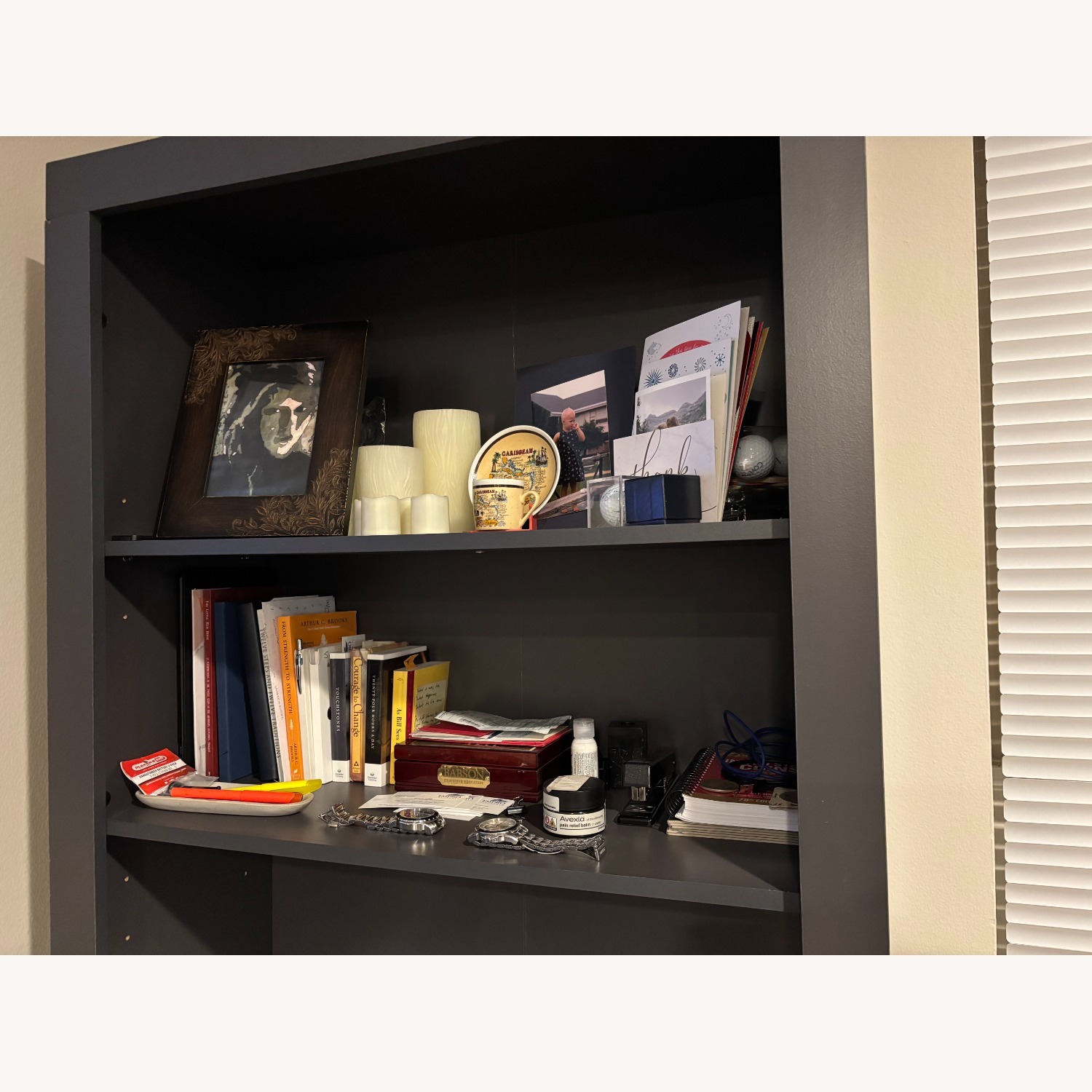 Edenbrook 5-Shelf Charcoal Wood Bookshelf - image-5