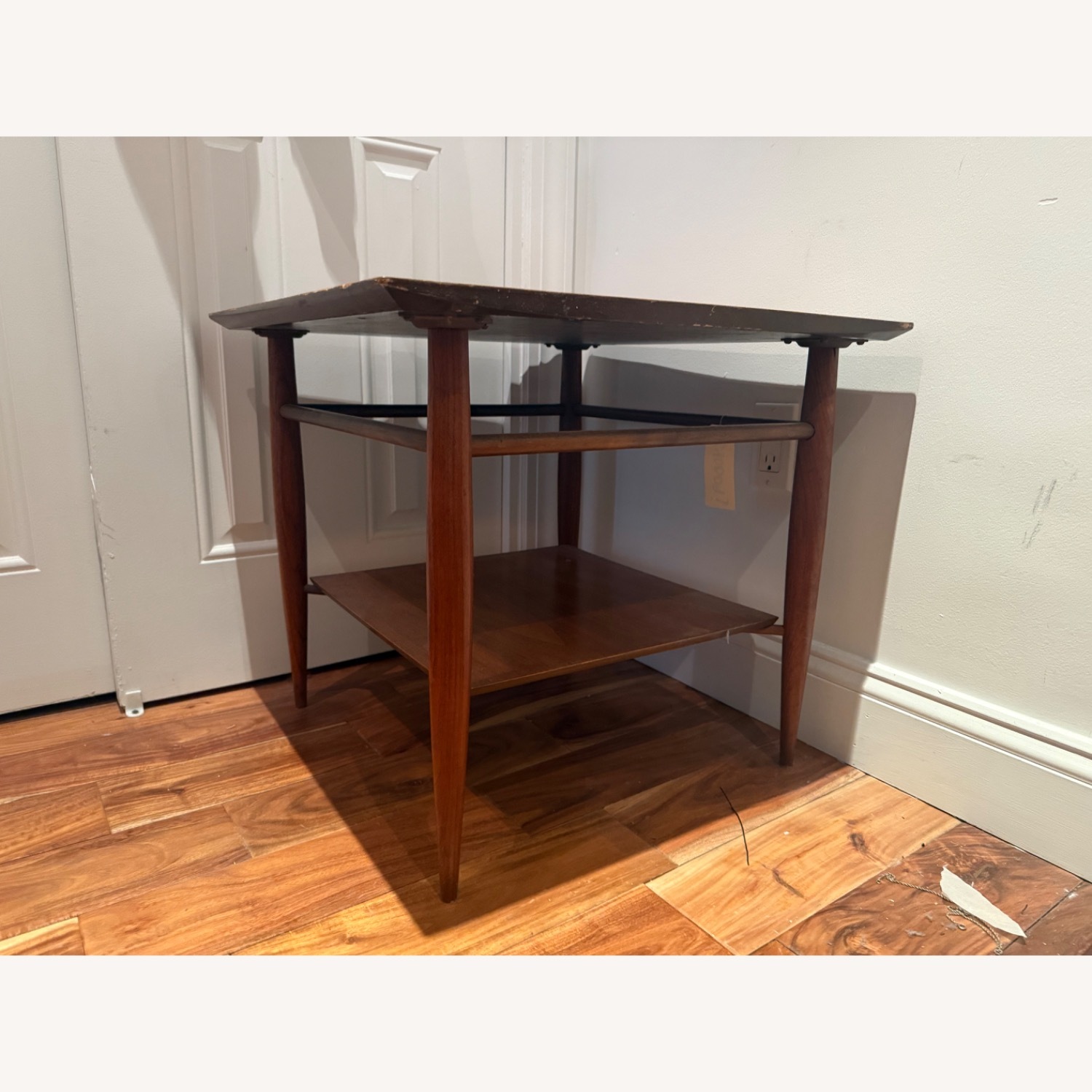 Mid Century Walnut 2-Tier End Table  - image-5