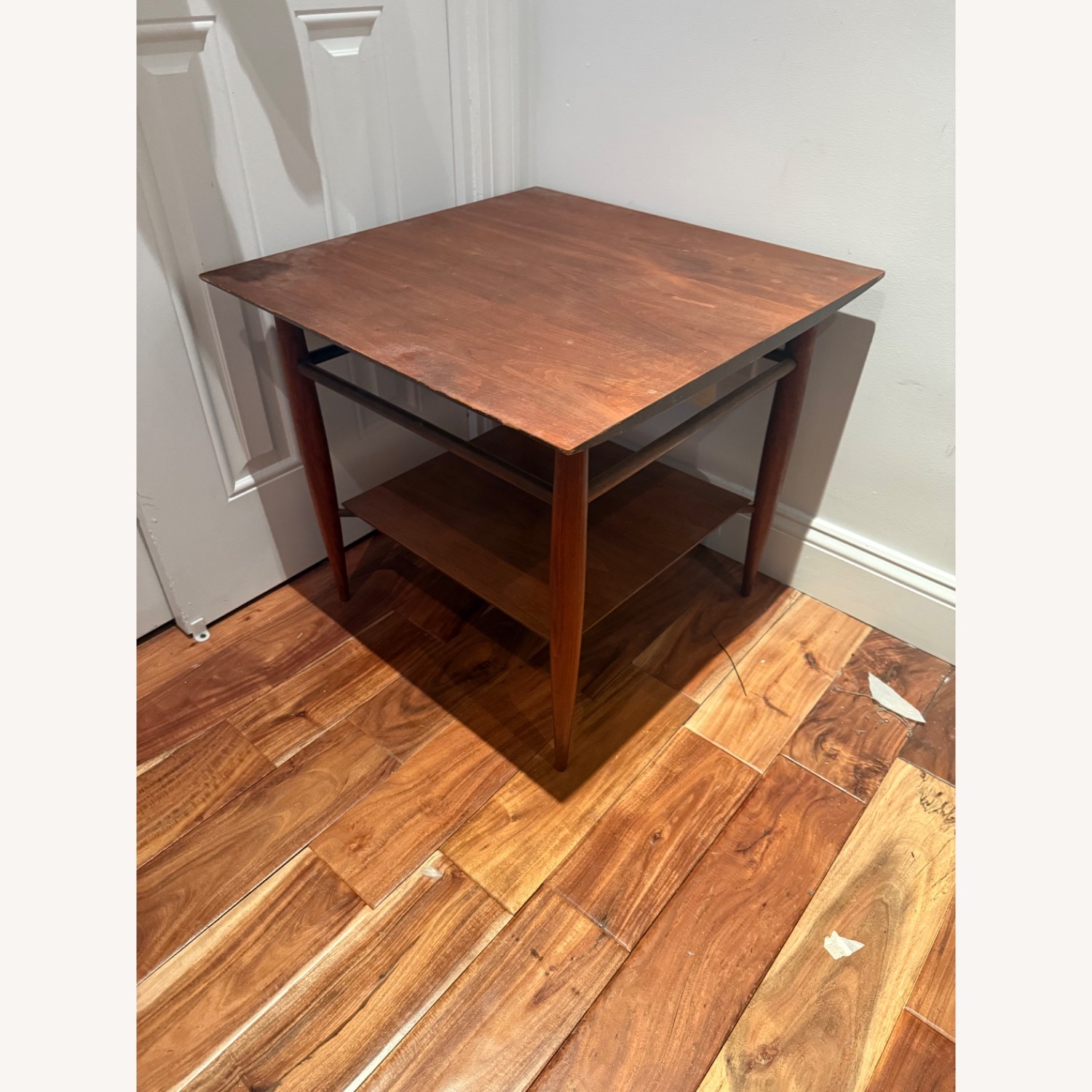 Mid Century Walnut 2-Tier End Table  - image-1