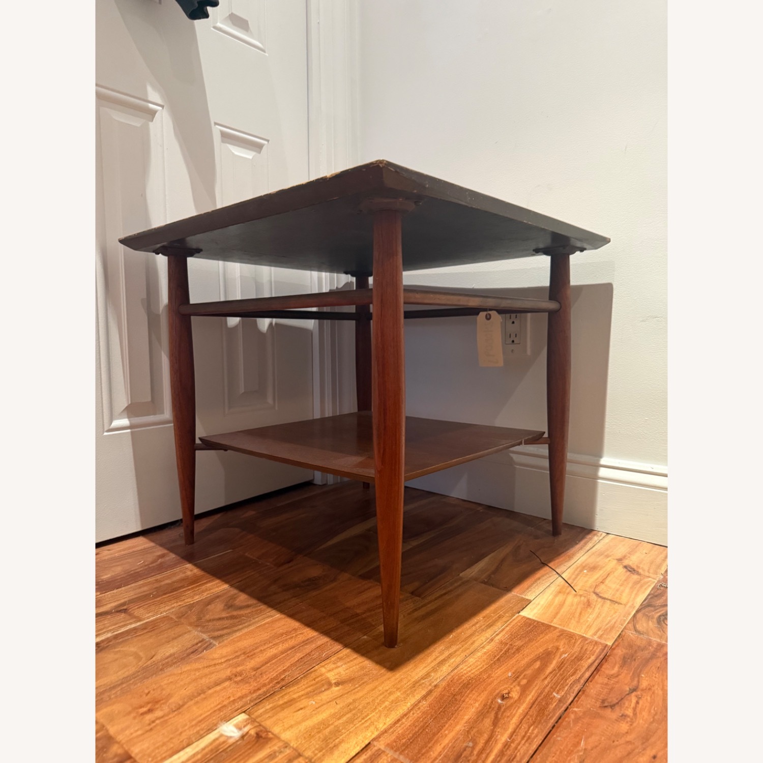 Mid Century Walnut 2-Tier End Table  - image-4