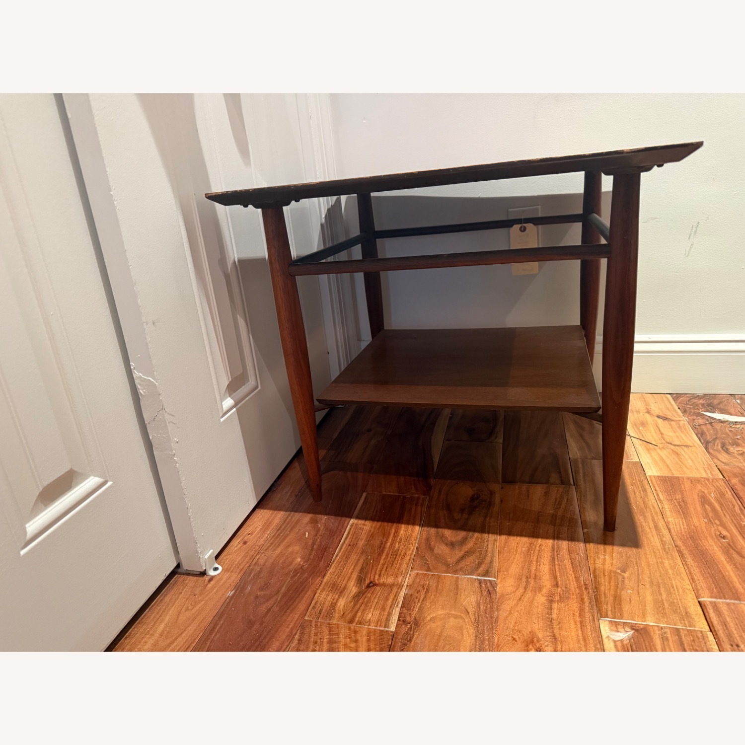 Mid Century Walnut 2-Tier End Table  - image-2