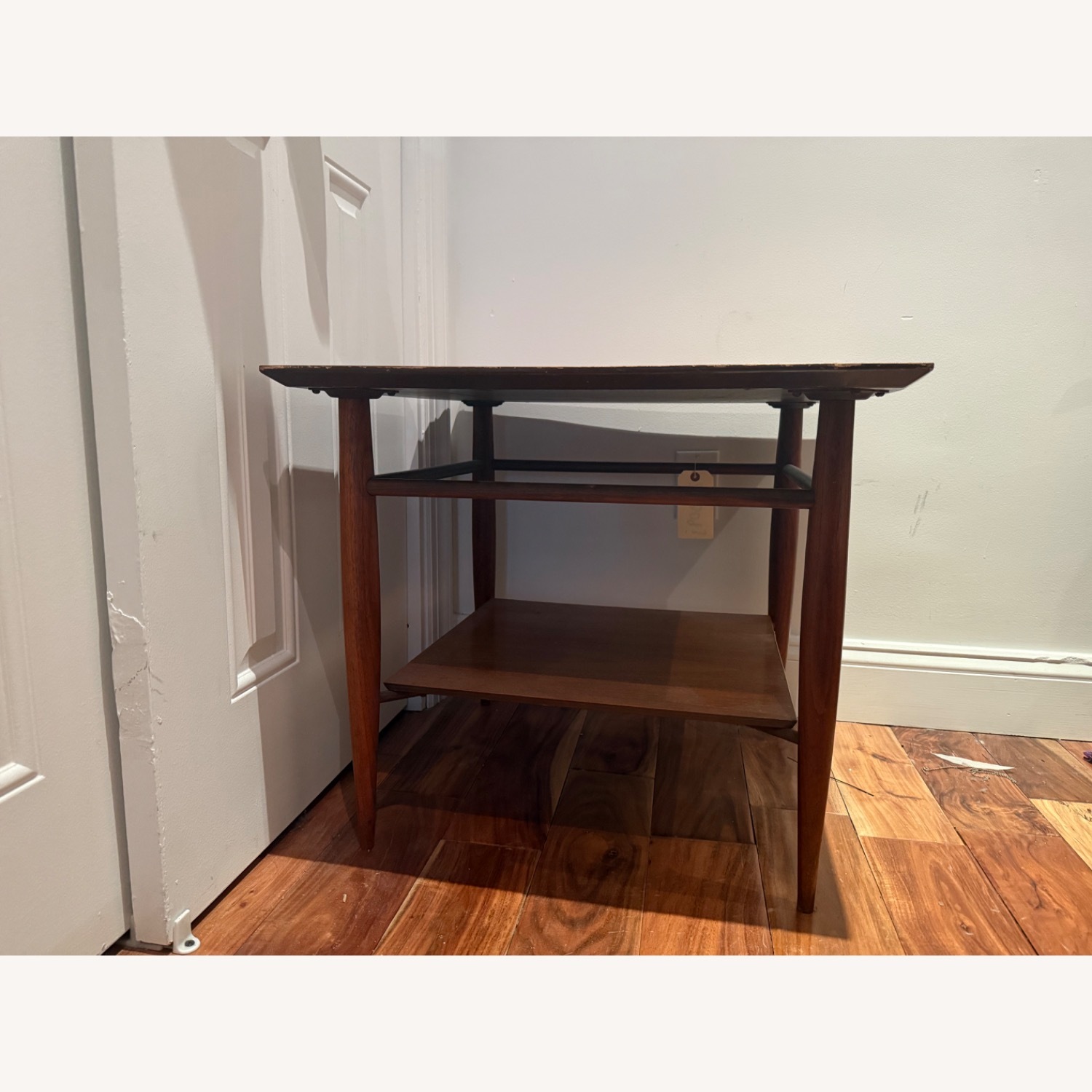 Mid Century Walnut 2-Tier End Table  - image-3
