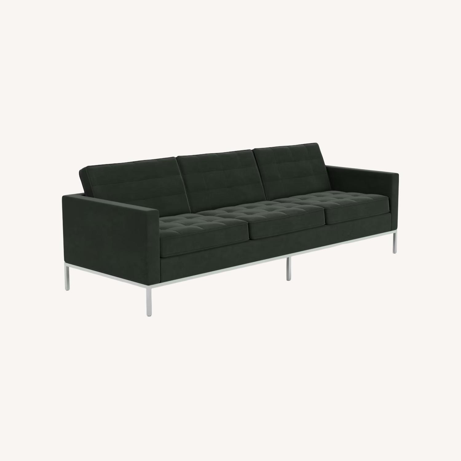 Knoll 3 Seater Sofa Light Grey - image-6