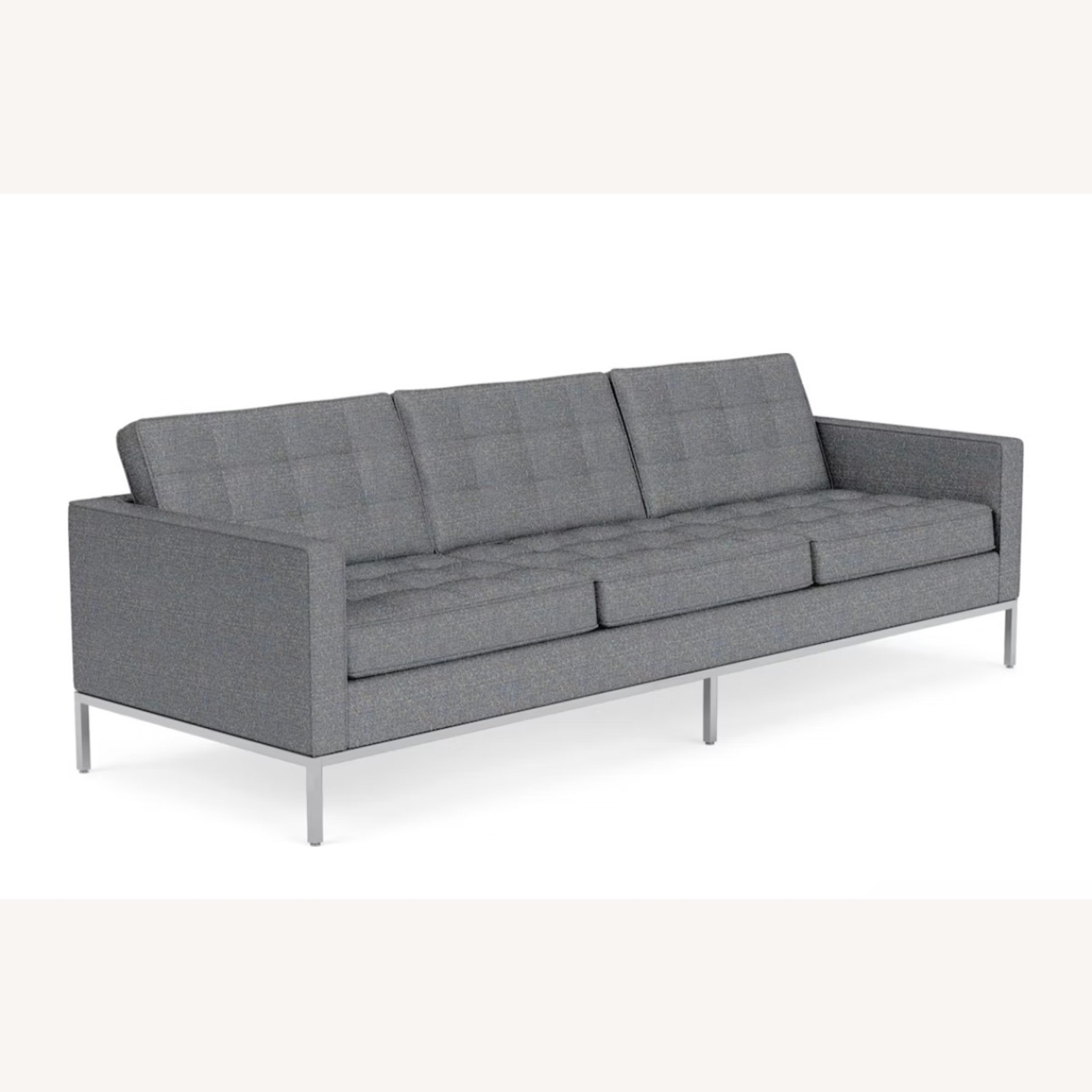 Knoll 3 Seater Sofa Light Grey - image-0