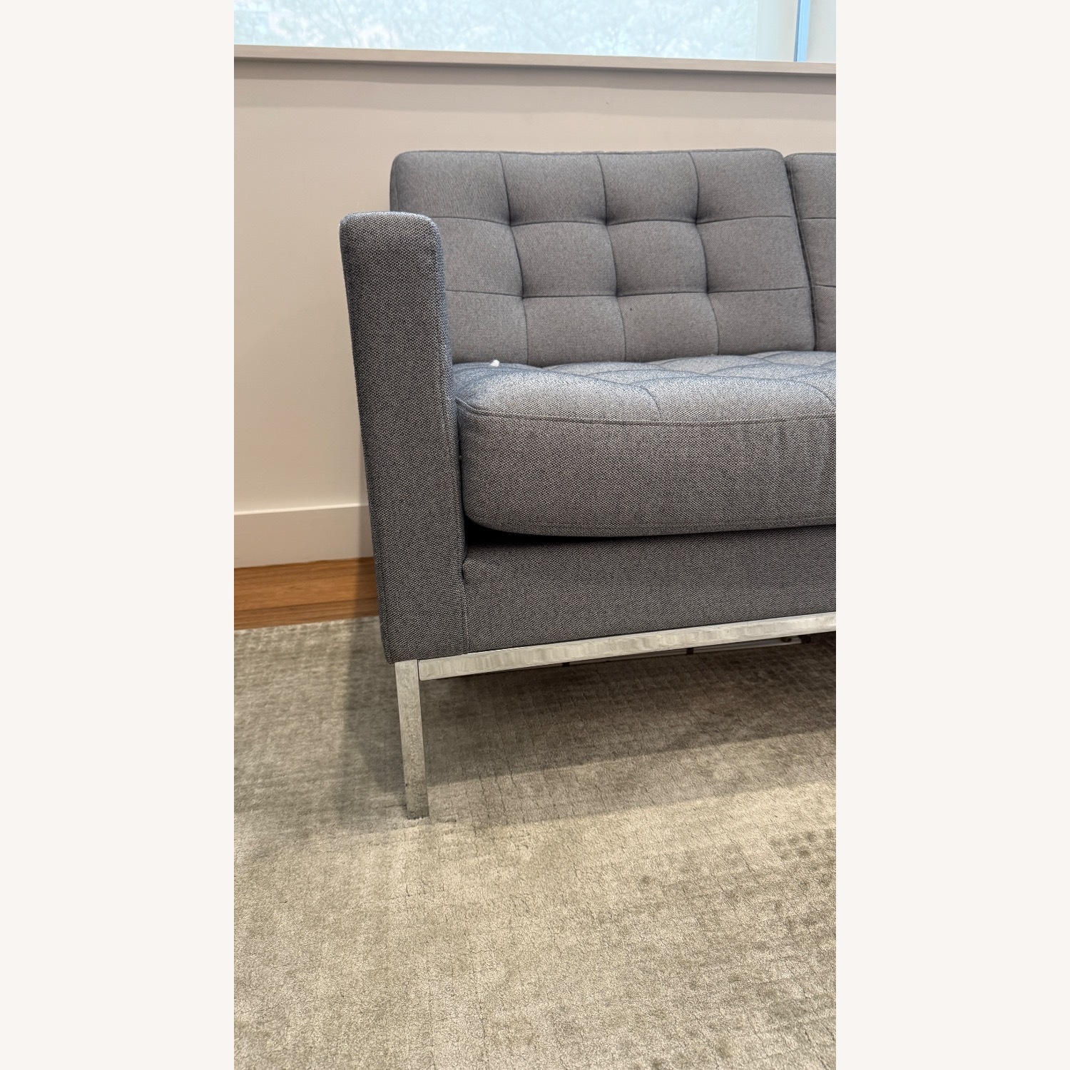 Knoll 3 Seater Sofa Light Grey - image-4