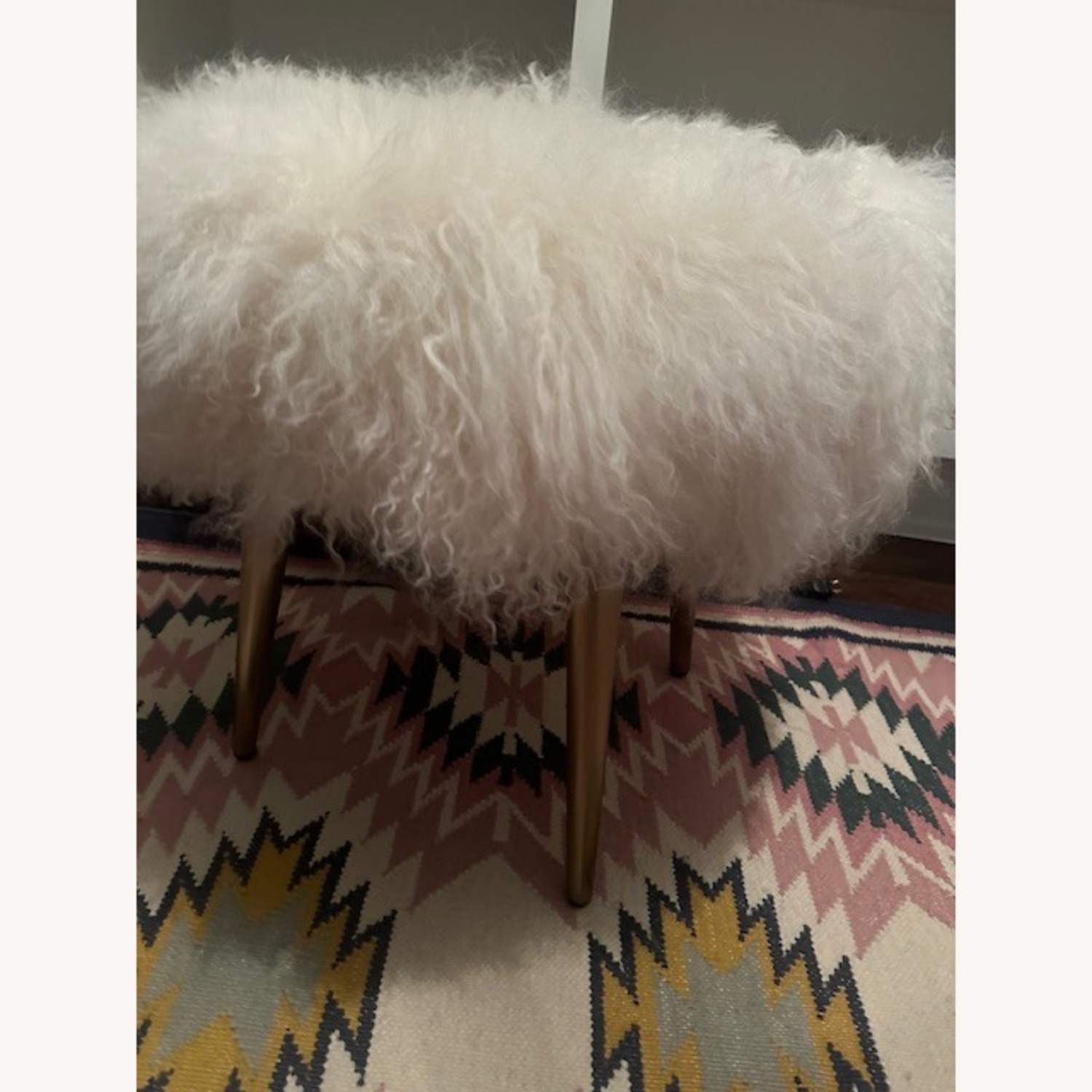 West Elm Mongolian Lamb Stool - image-3