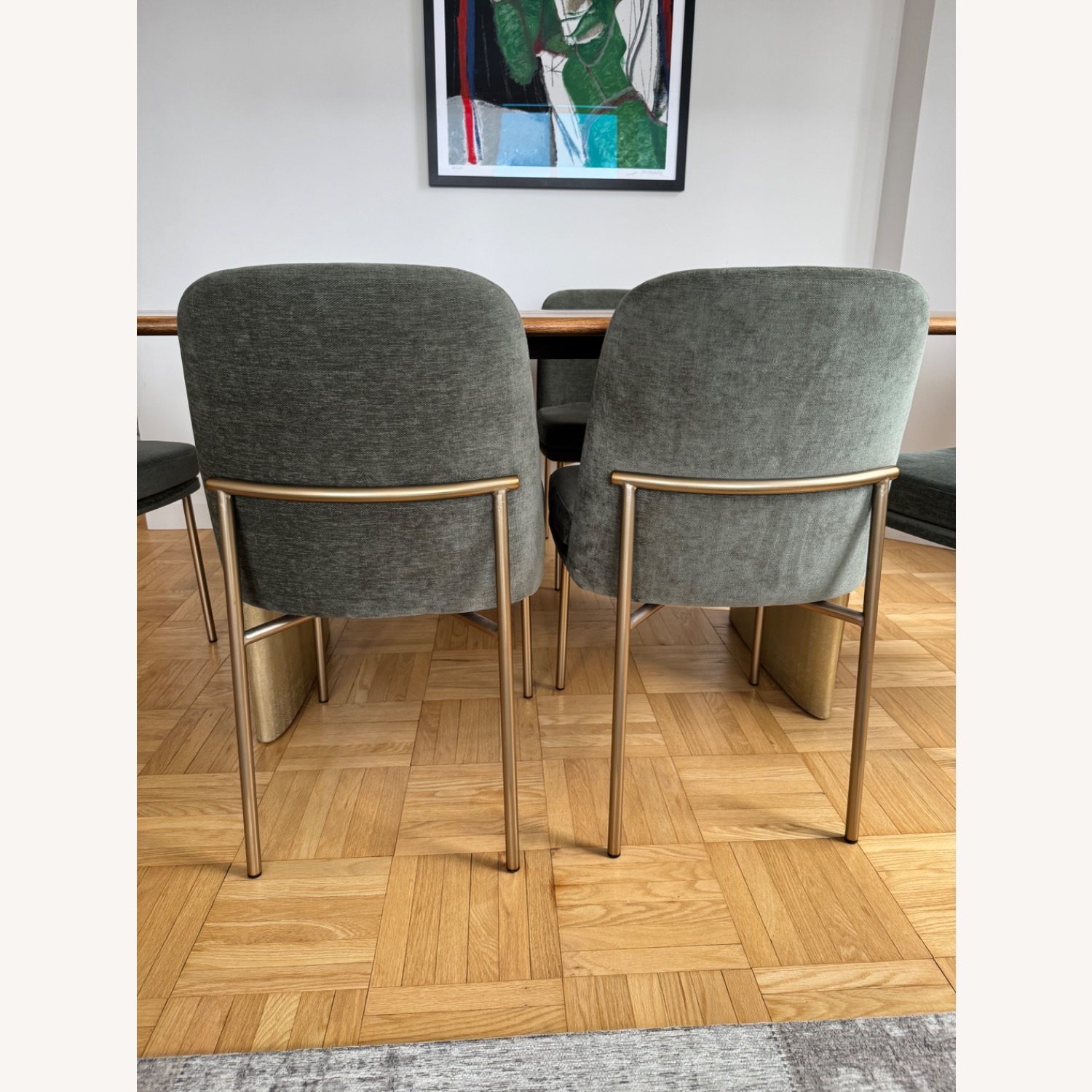 West Elm Anton Dining Table W 6 Jack Metal Chairs - image-7