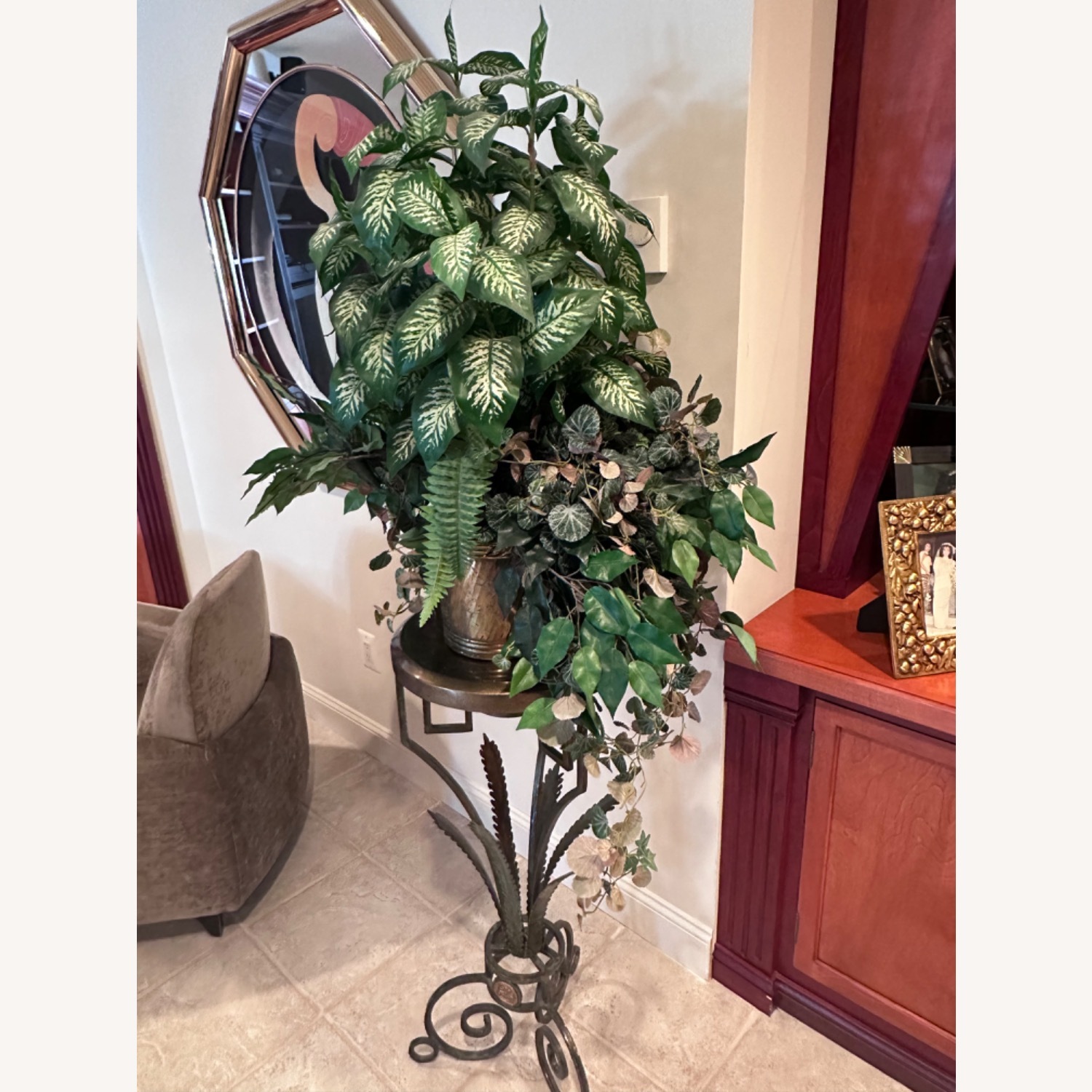 Greek-style Plant Stands with Plants - image-2