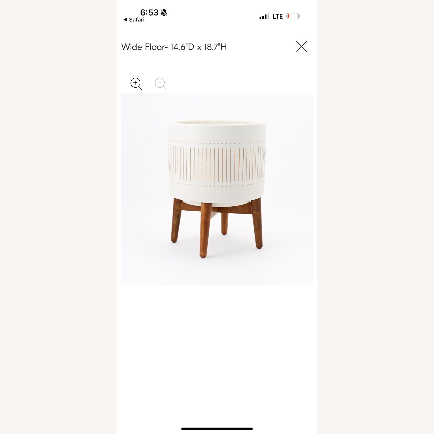 West Elm Mid-Century Planter - image-1