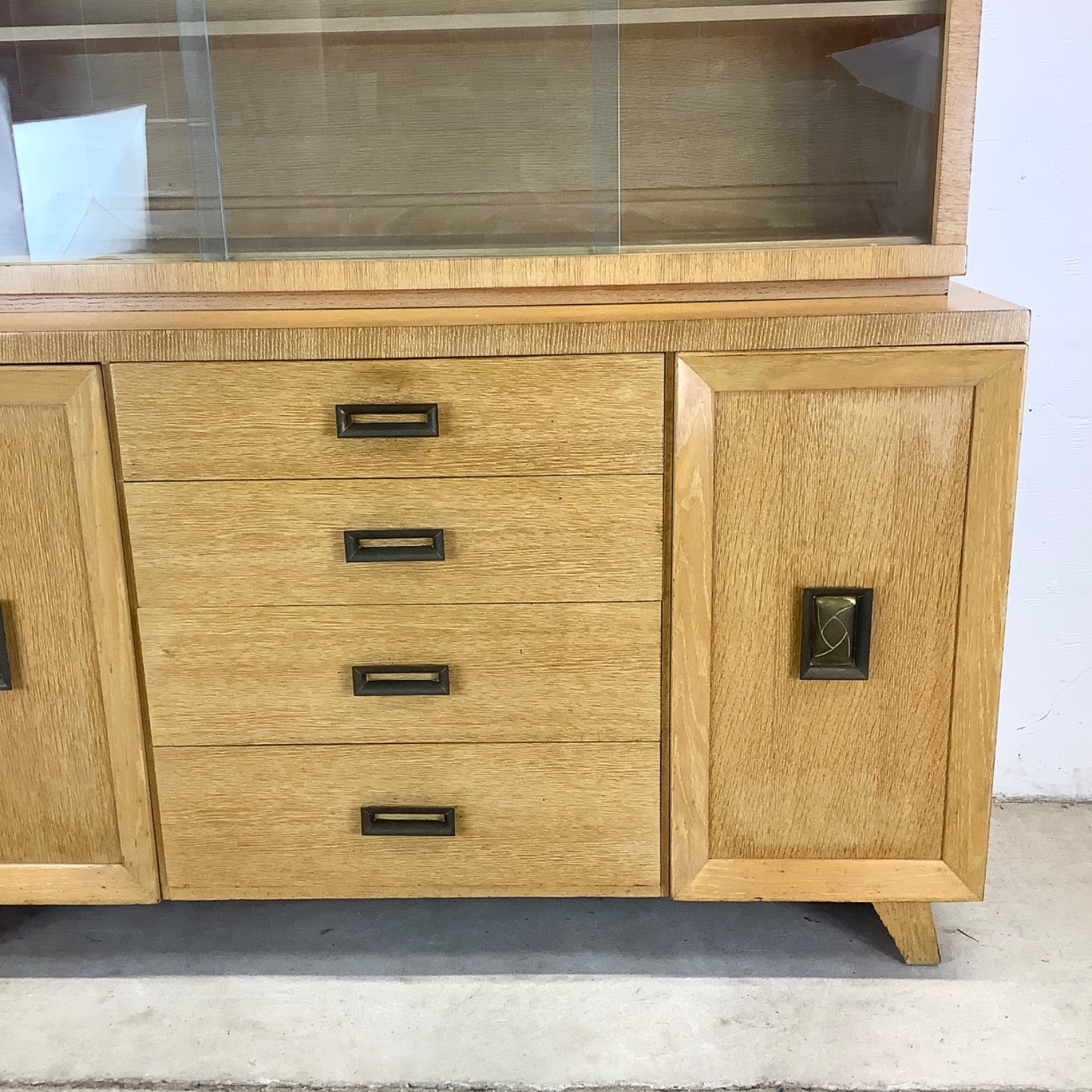 Mid-Century China Cabinet With Blonde Finish - image-18