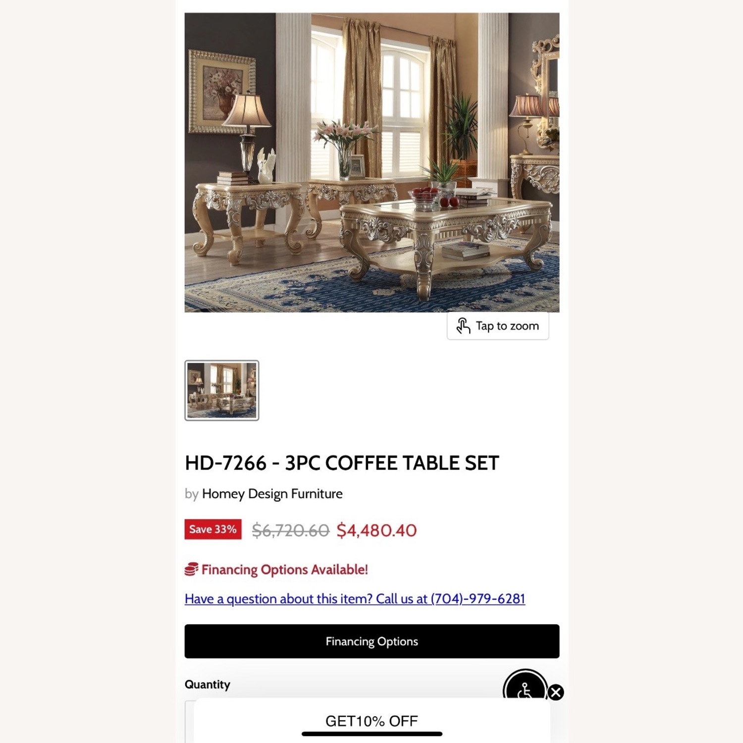 Homey Design Furniture Table - image-3