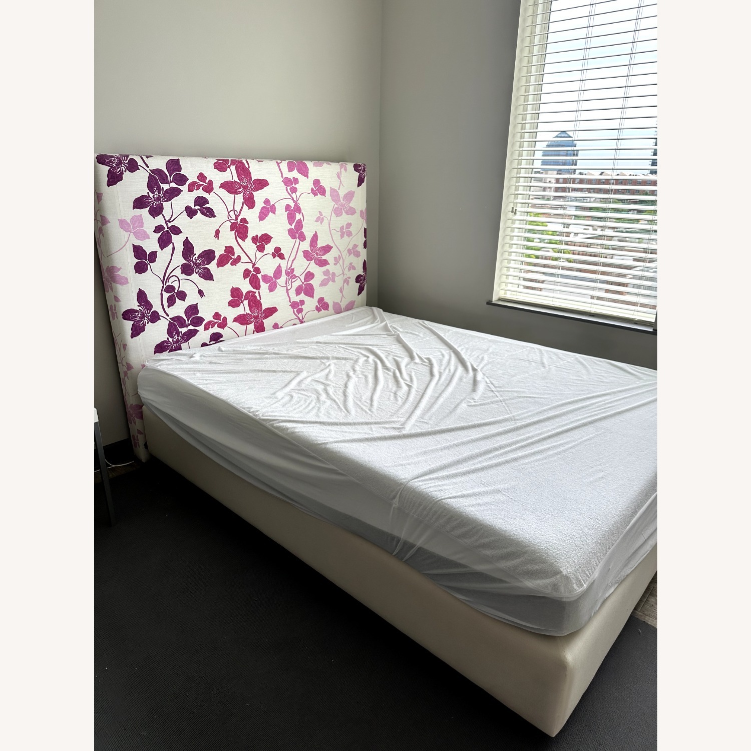 Queen Custom Headboard with Designer Guild Fabric - image-1