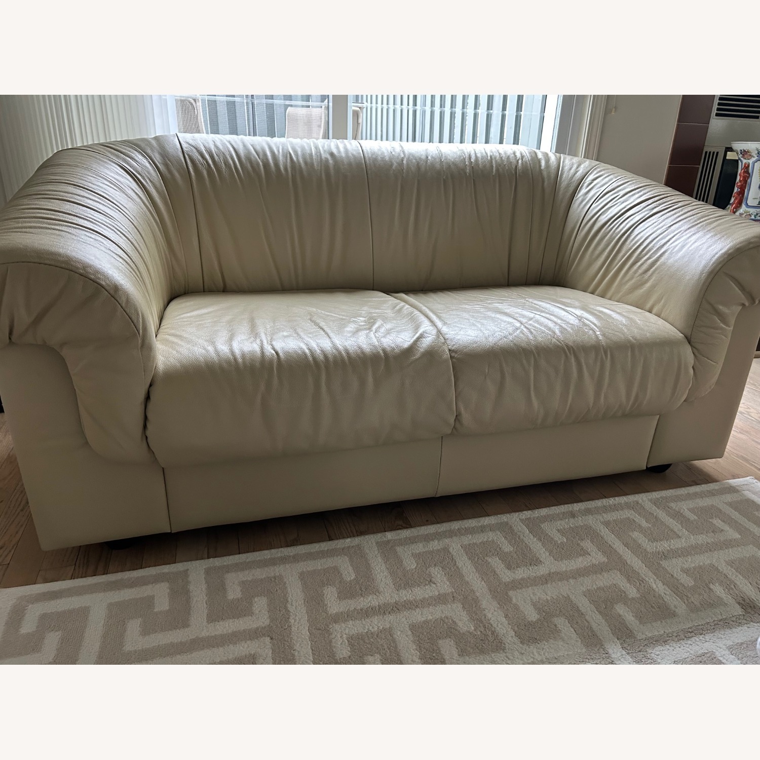 Natuzzi Leather 60" Loveseat - image-1