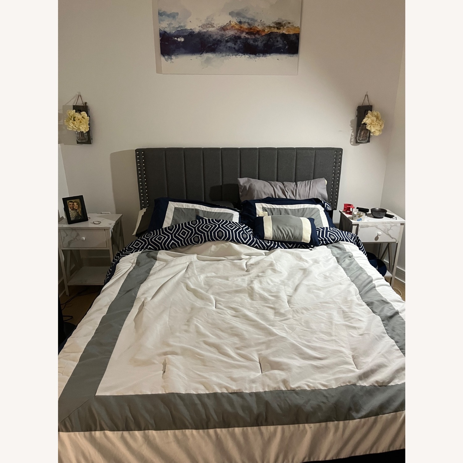 Montijo Upholstered Bed Frame with Storage Drawers - image-1