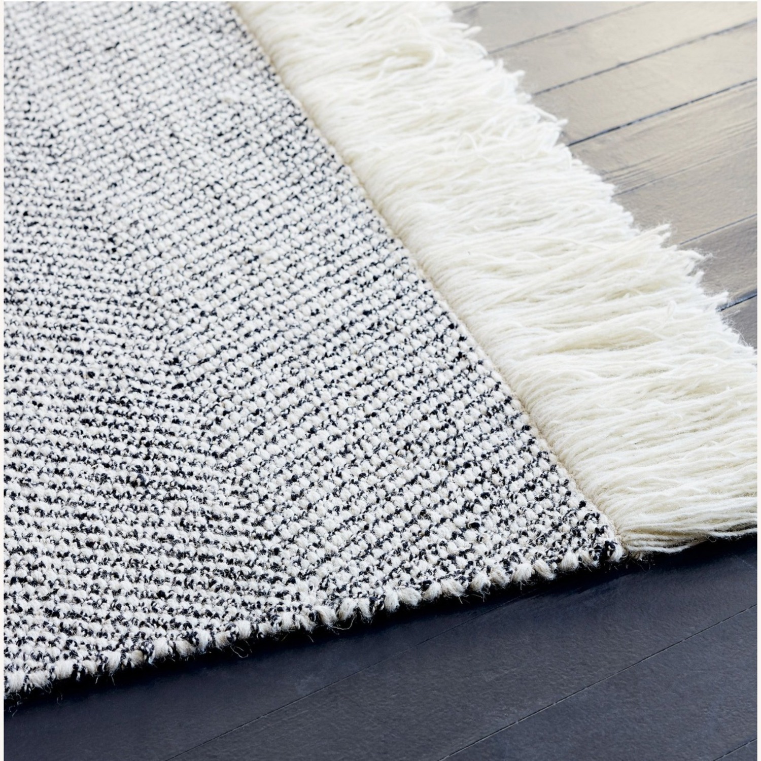 West Elm Tweed Flatweave Cotton Wool (3x5) - image-3