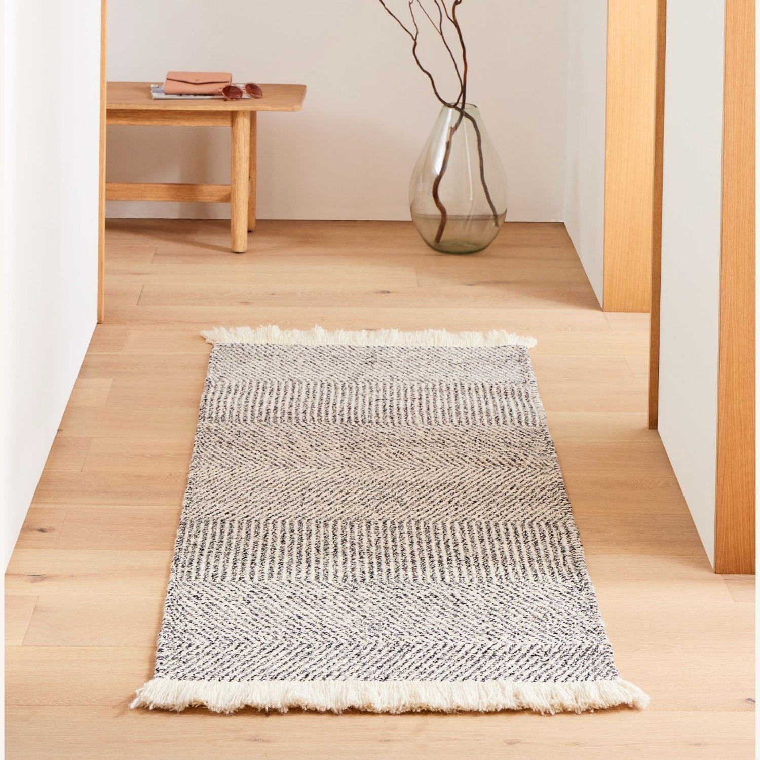 West Elm Tweed Flatweave Cotton Wool (3x5) - image-1