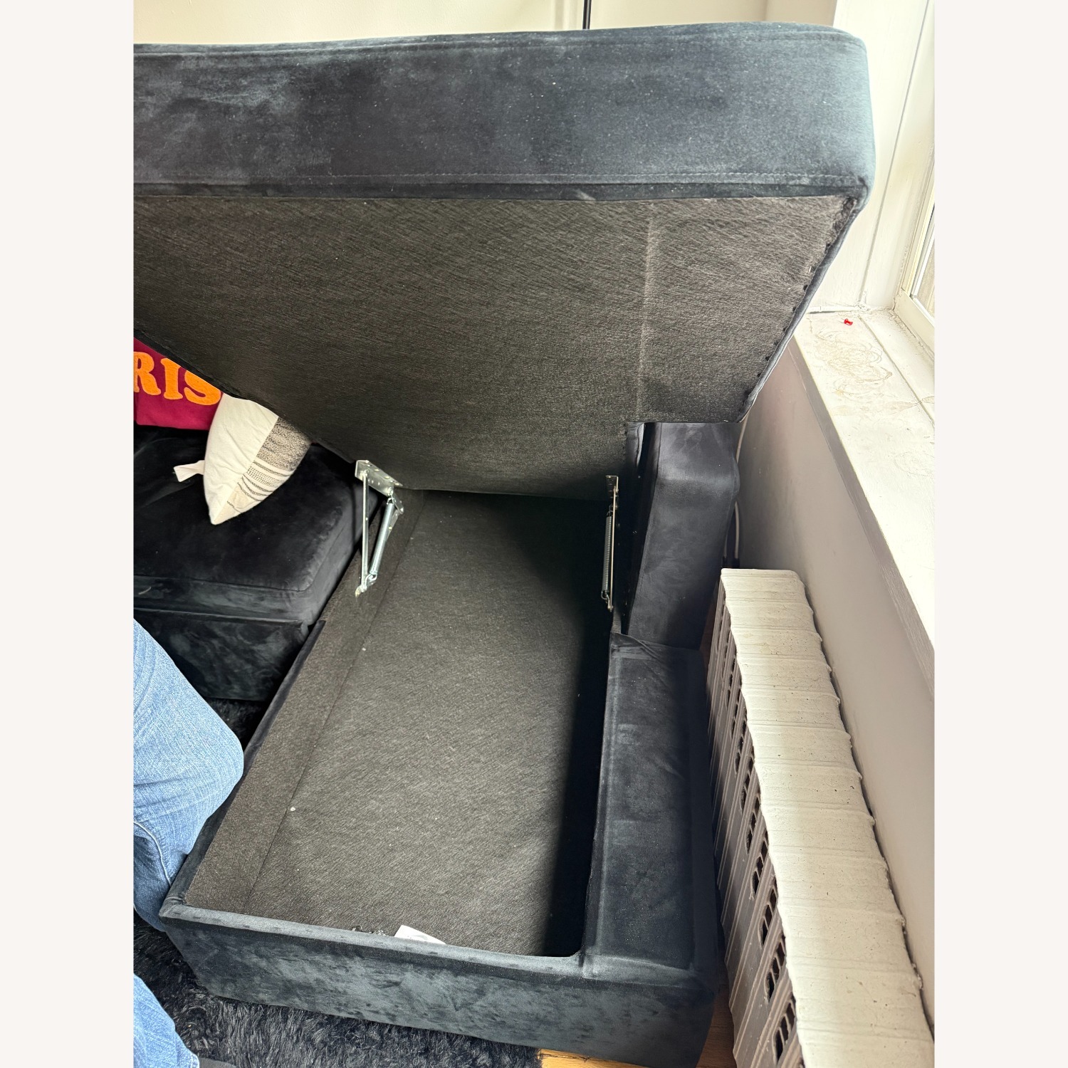 Sectional Sofa Bed/ Sleeper Couch w/Storage Chaise - image-3