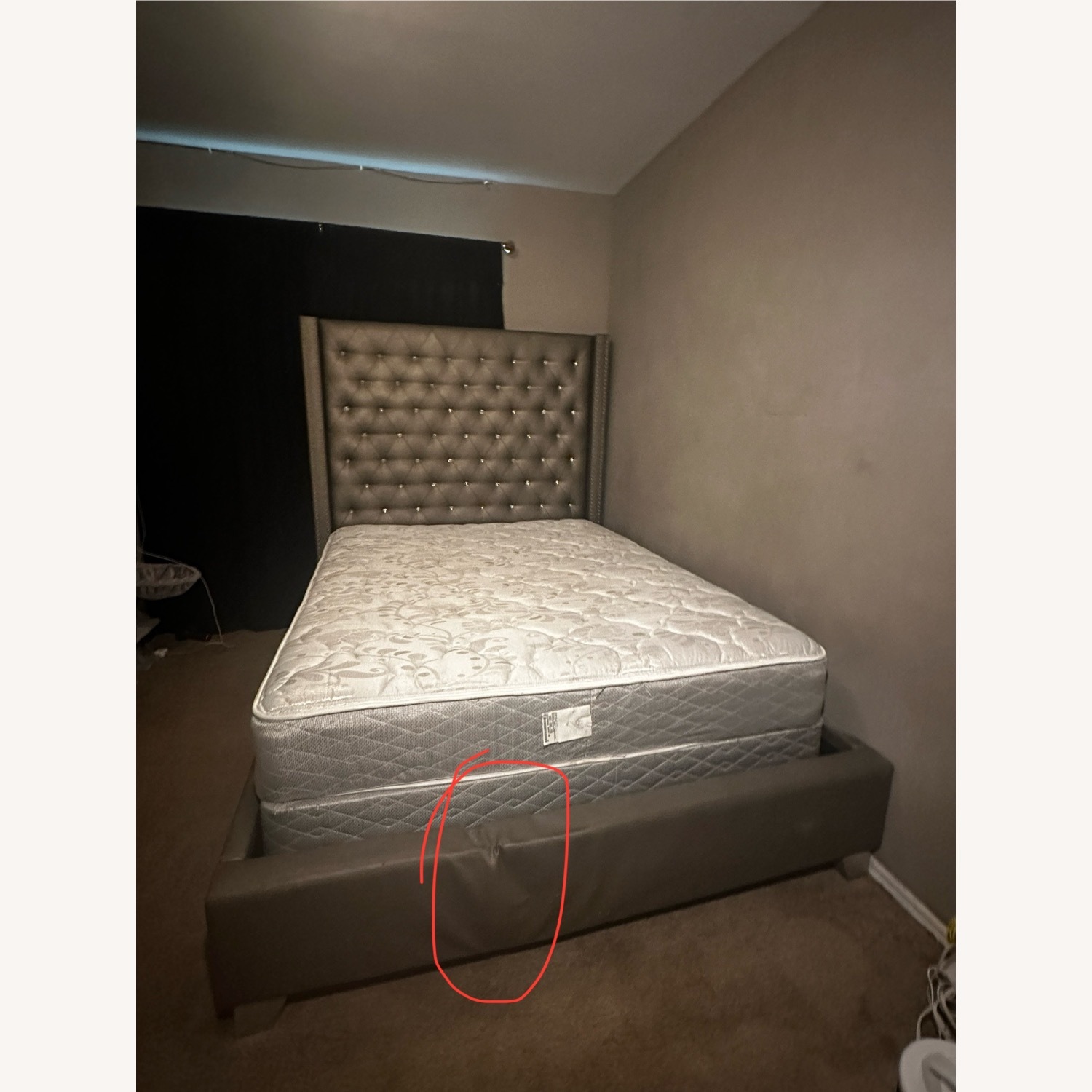 Dark Gray Diamond Bed - image-5