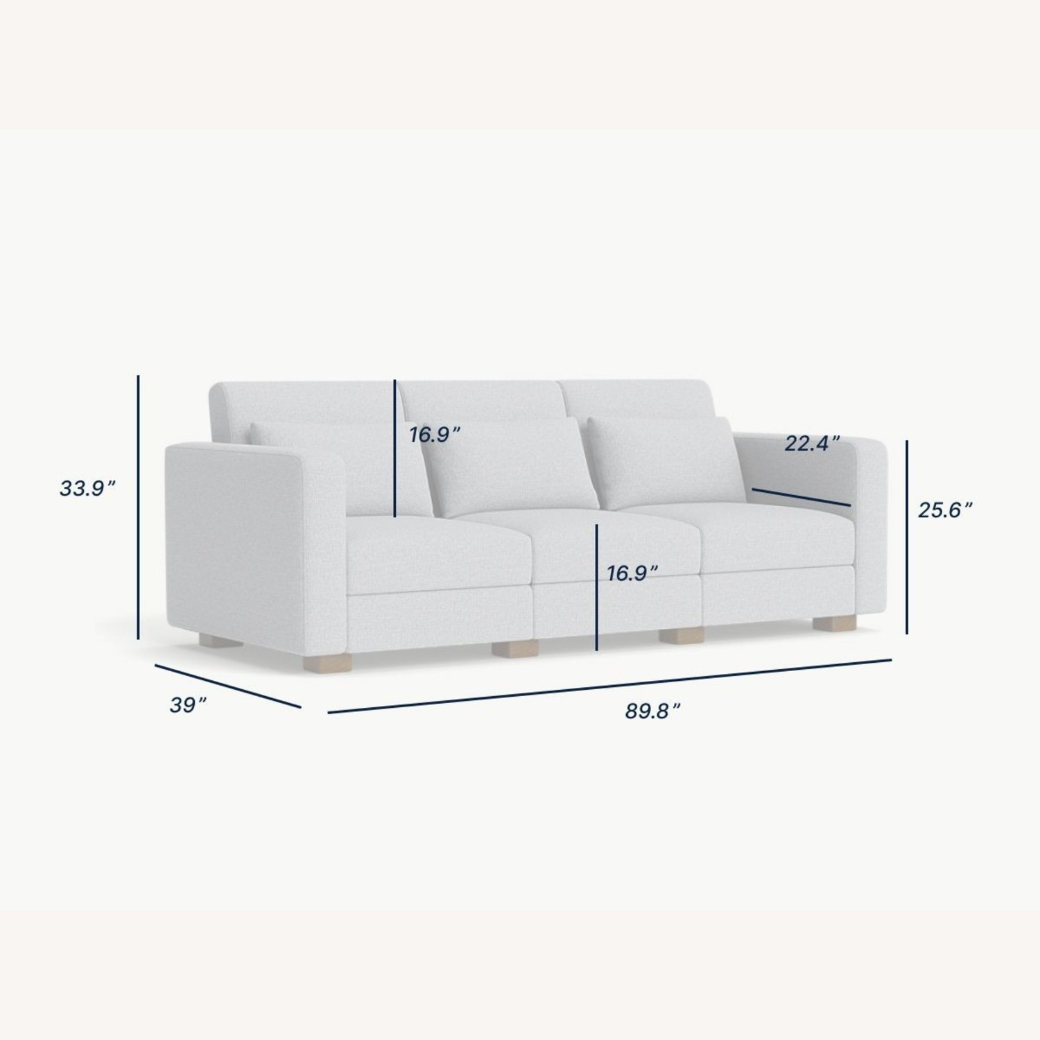 Modular Sleeper Sofa with Storage and Ottoman Gray - image-7