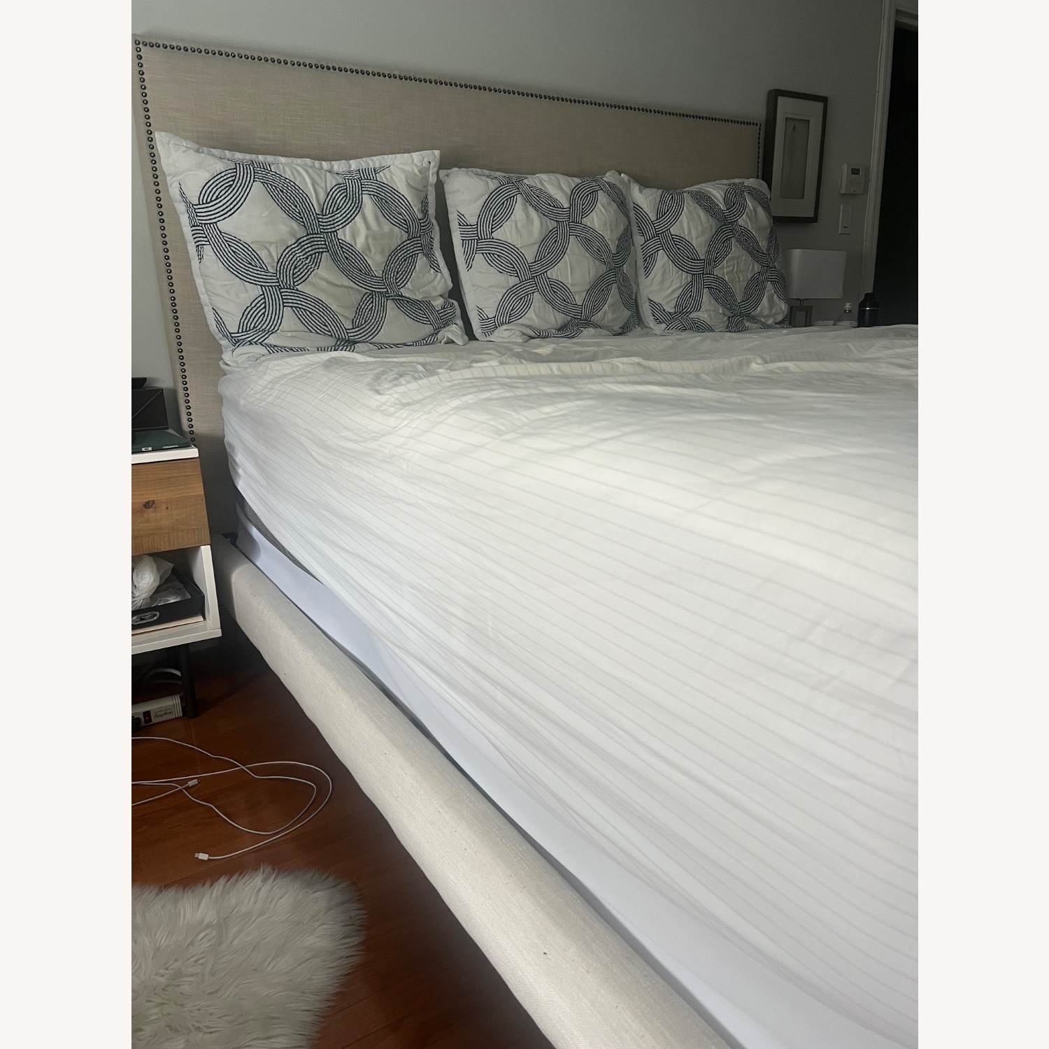 West Elm Upholstered Bed - image-5