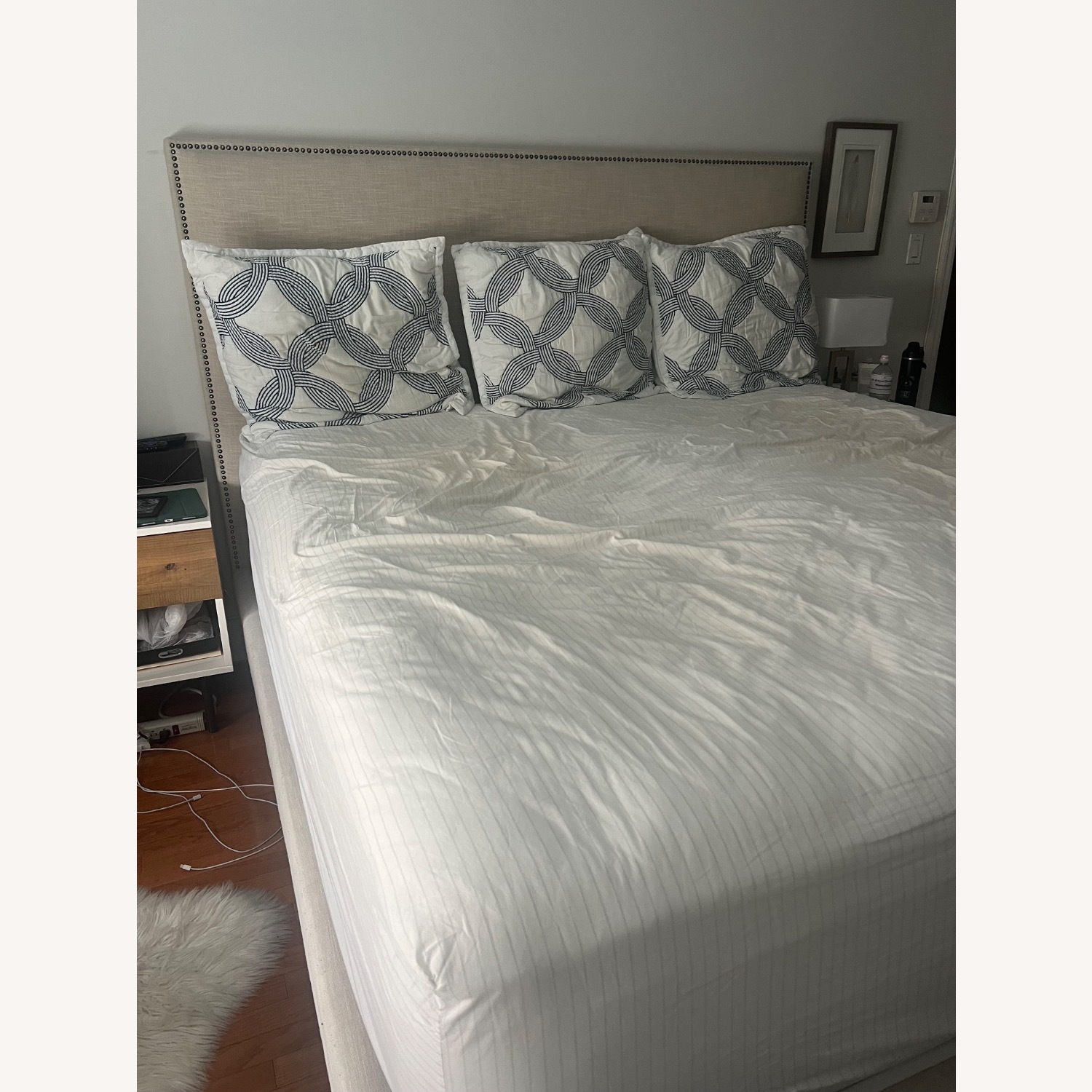 West Elm Upholstered Bed - image-3